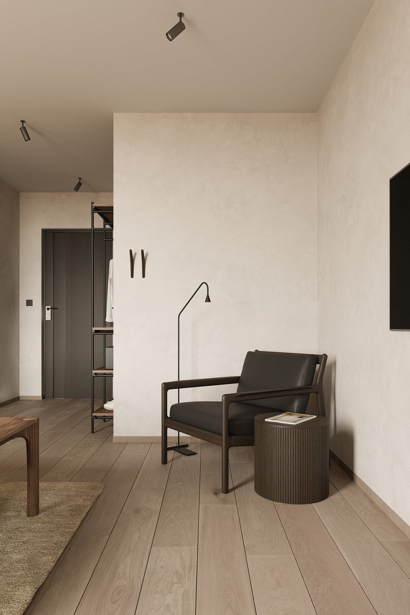 Jack-lounge-chair-Roller-Max-side-table-Oscar-hanging-rack-PI-wall-hanger-set-Goode-Studio