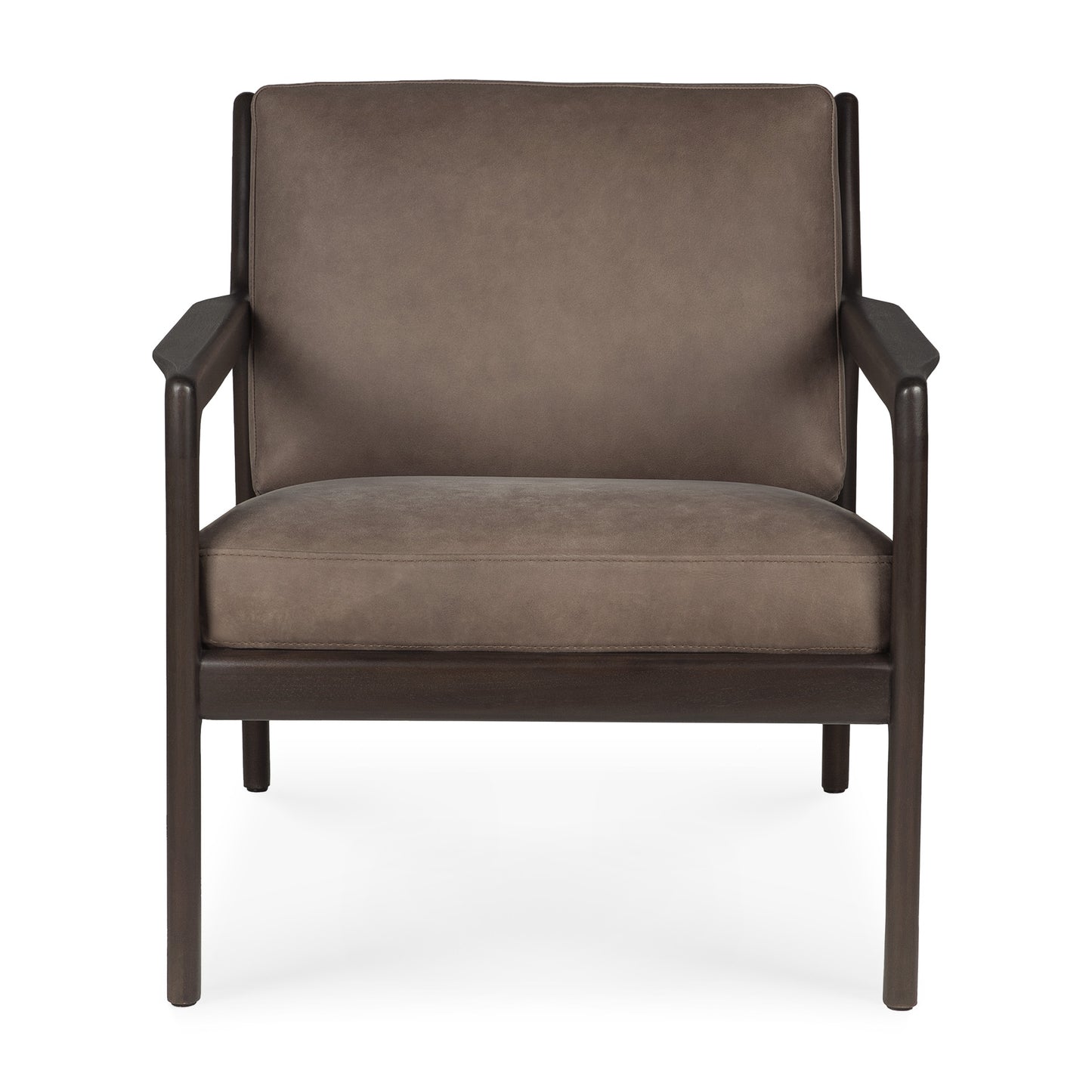 Jack-lounge-chair-frame-varnished-mahogany-dark-brown-Terra-nubuck-leather-side-cut-Goode-Studio