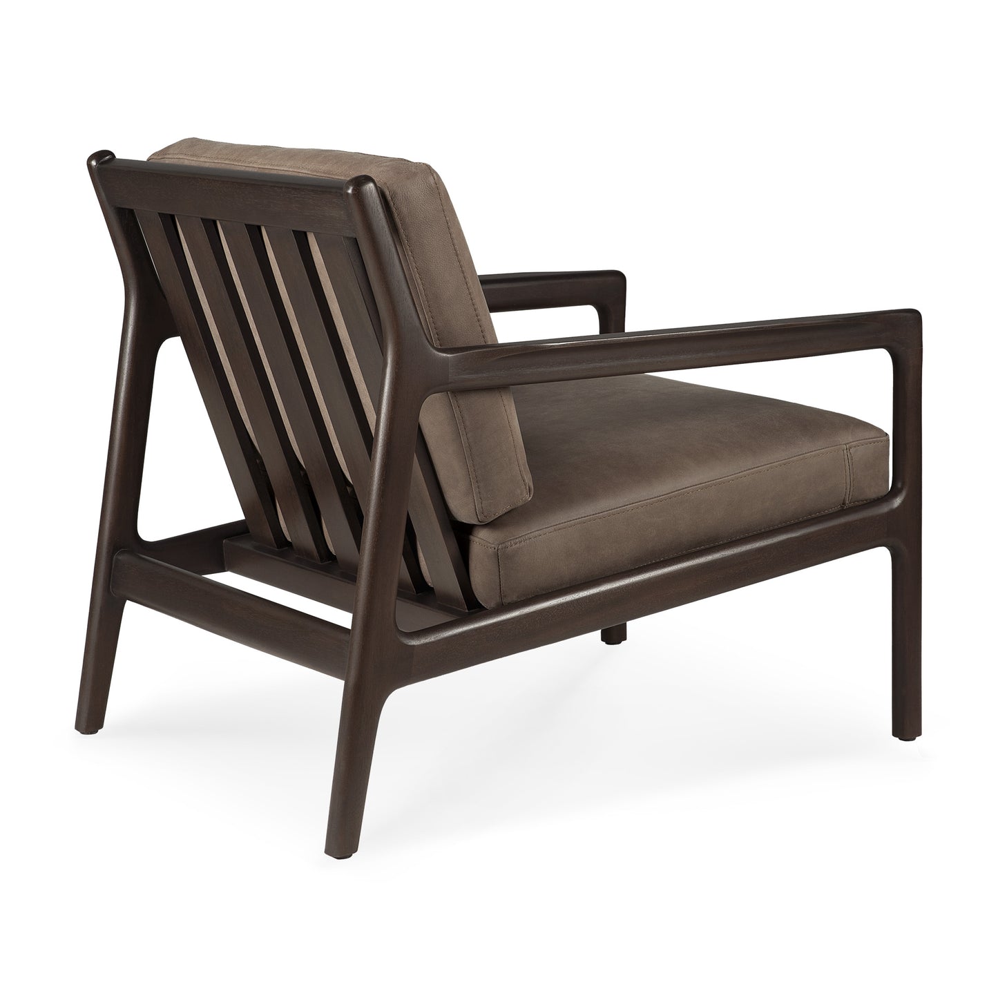 Jack-lounge-chair-frame-varnished-mahogany-dark-brown-Terra-nubuck-leather-side-cut-Goode-Studio