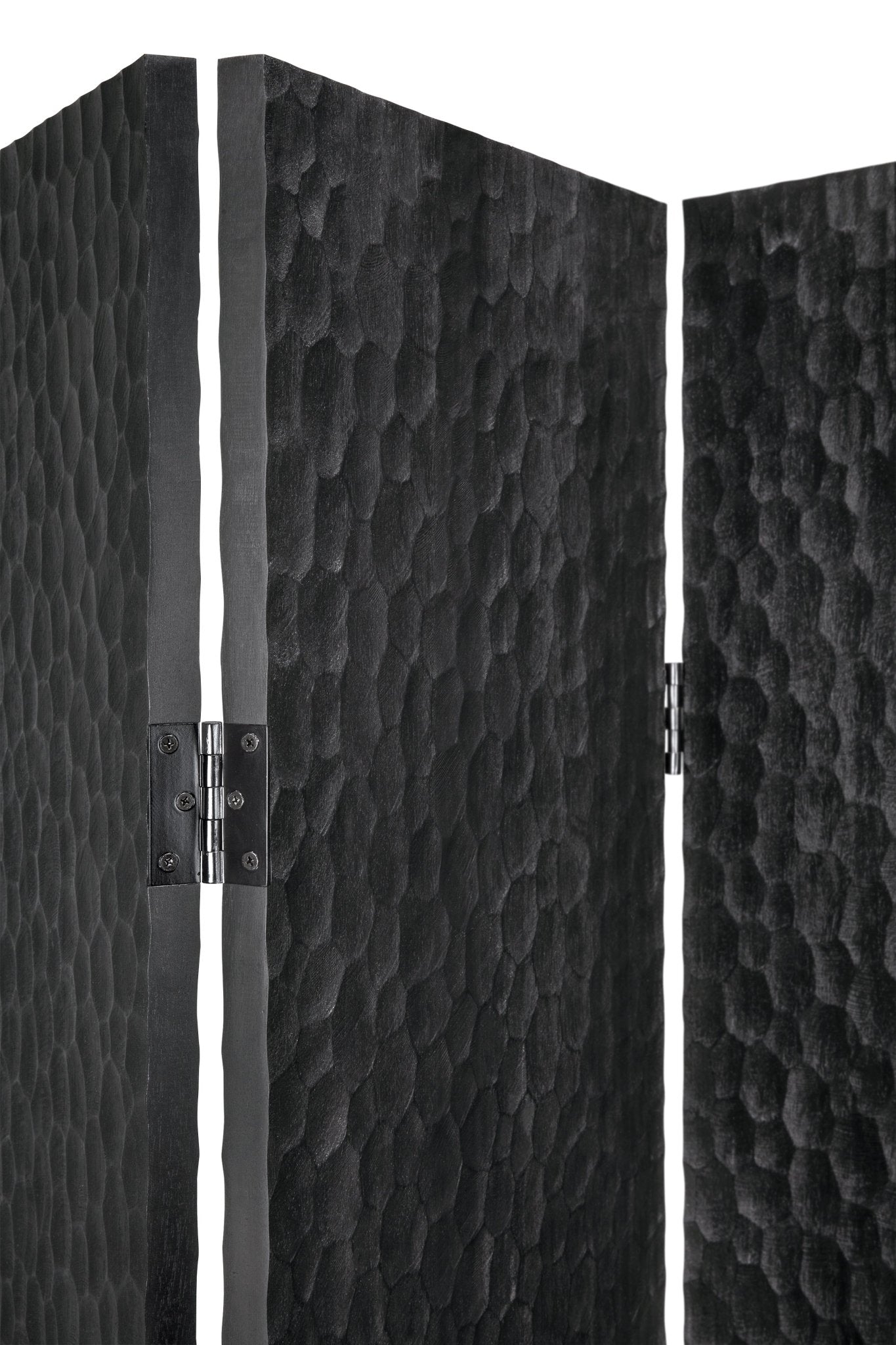 Chopped-room-divider-varnished-mahogany-black-Goode-Studio