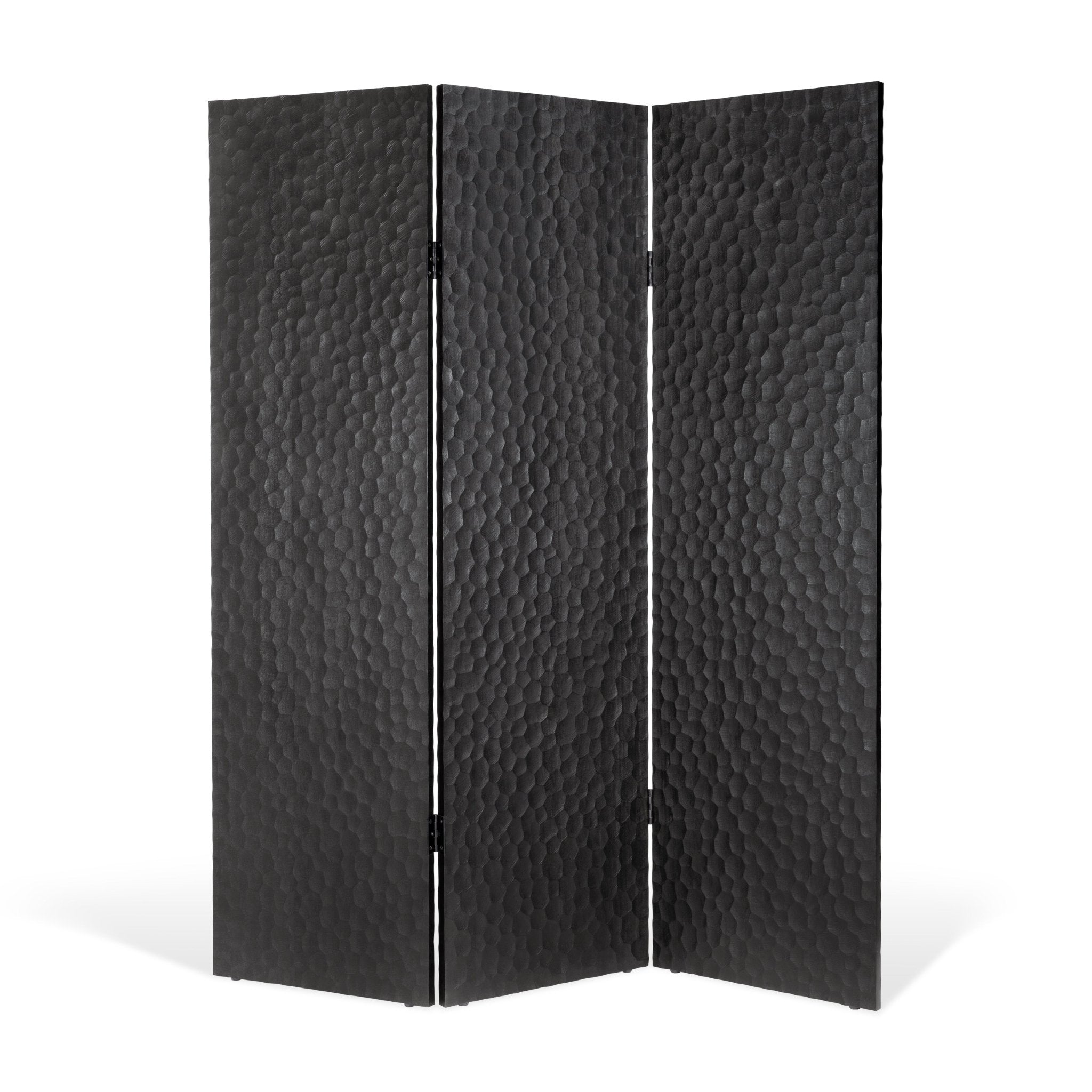 Chopped-room-divider-varnished-mahogany-black-front-cut-Goode-Studio