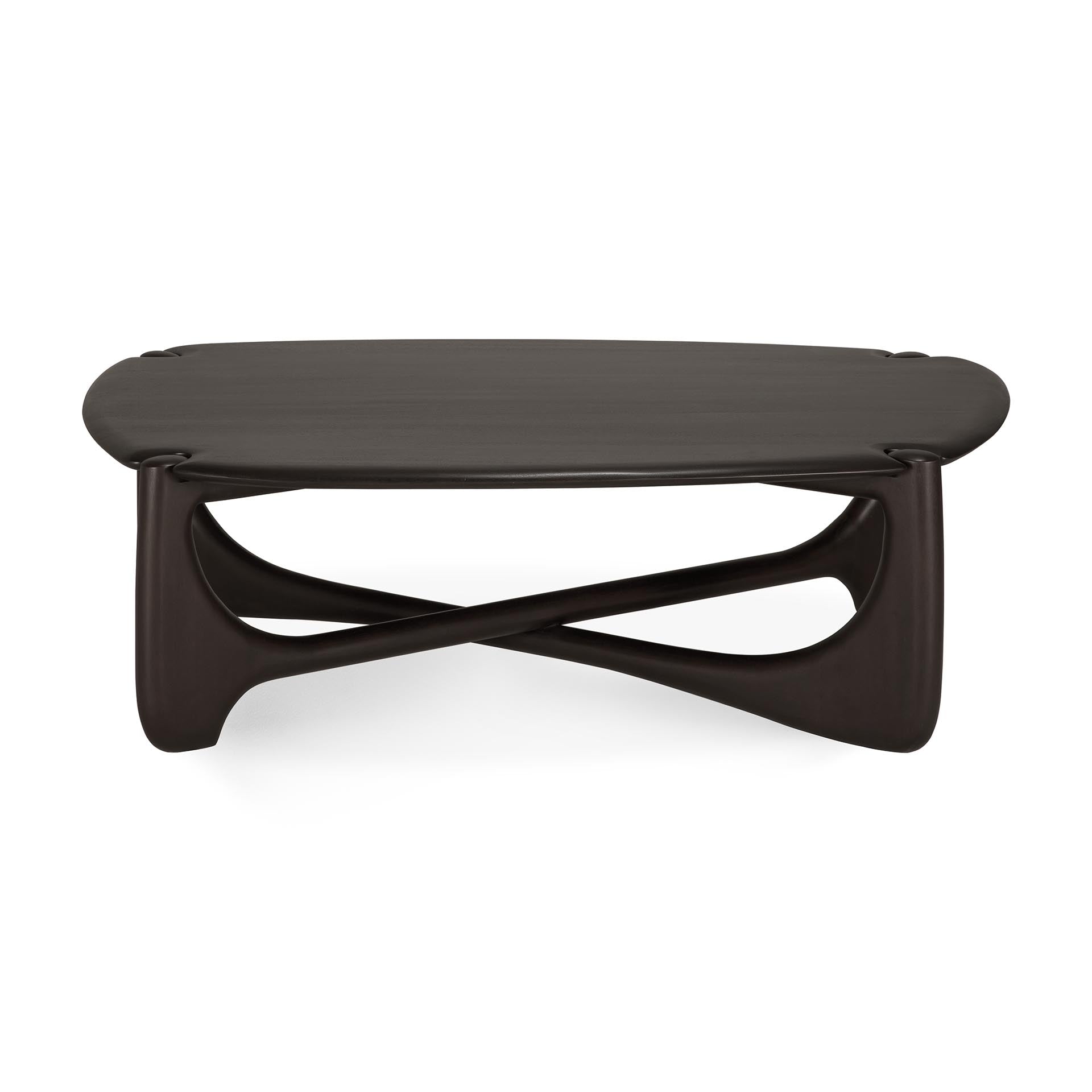 PI-coffee-table-varnished-mahogany-dark-brown-pebble-shape-front-cut-Goode-Studio
