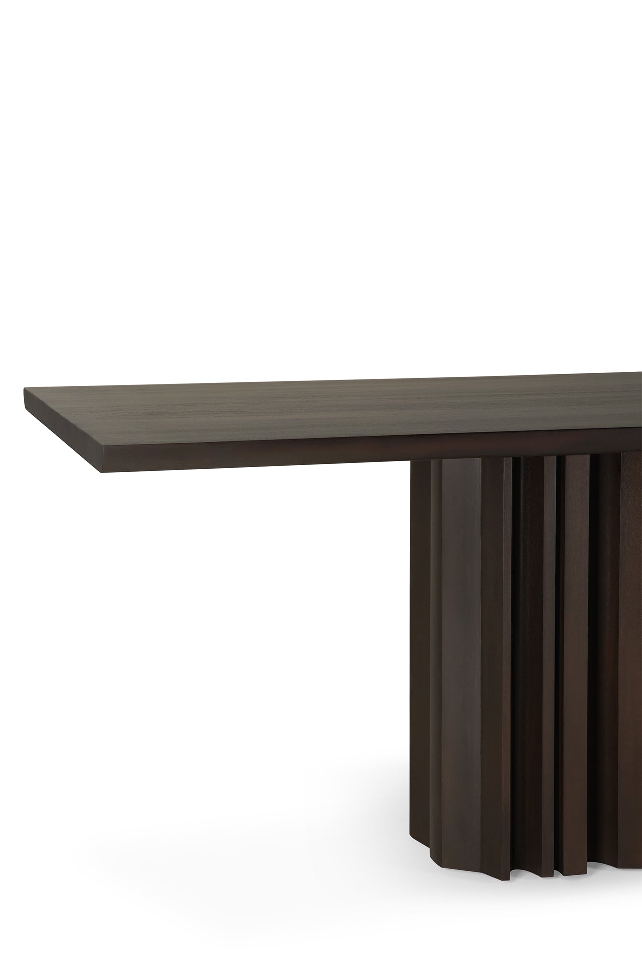 Dark brown mahogany dining table rectangular modern dining room
