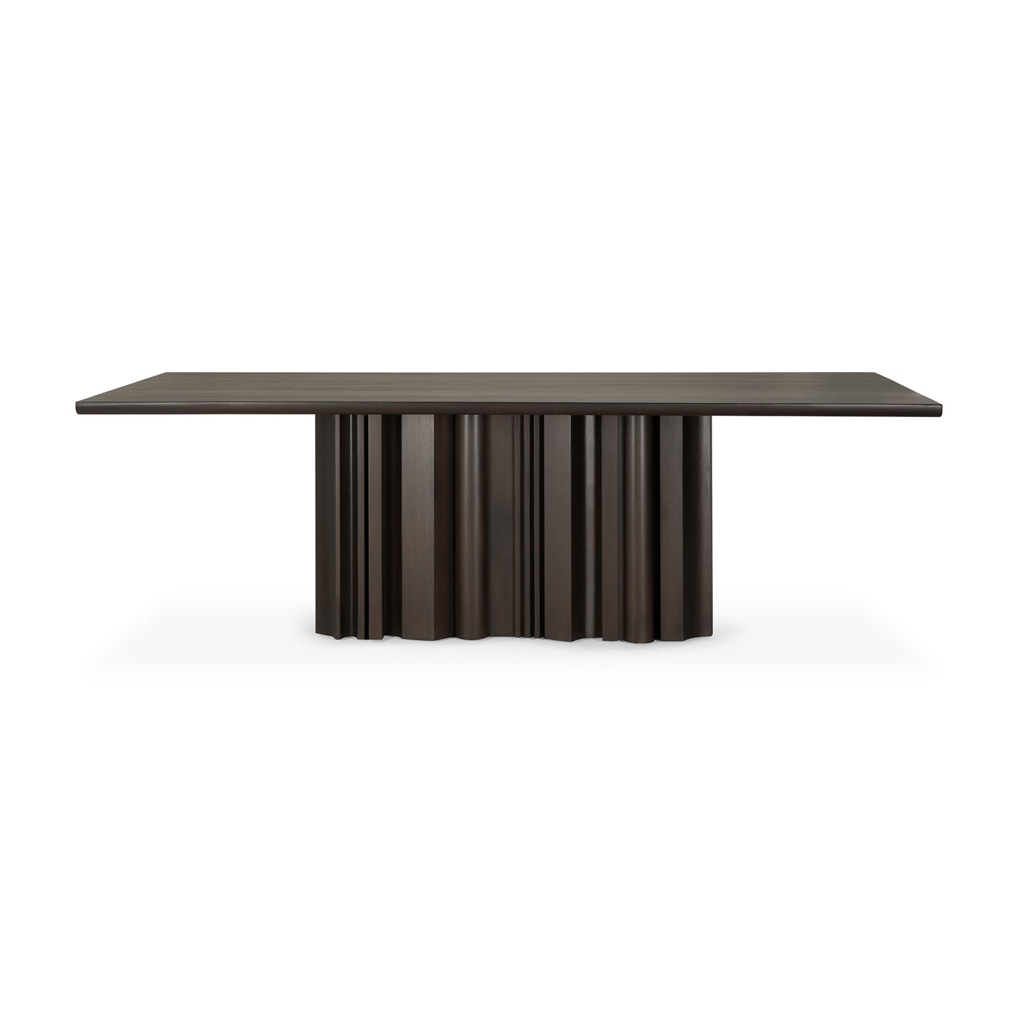 Sequence dining table dark brown mahogany solid wood table
