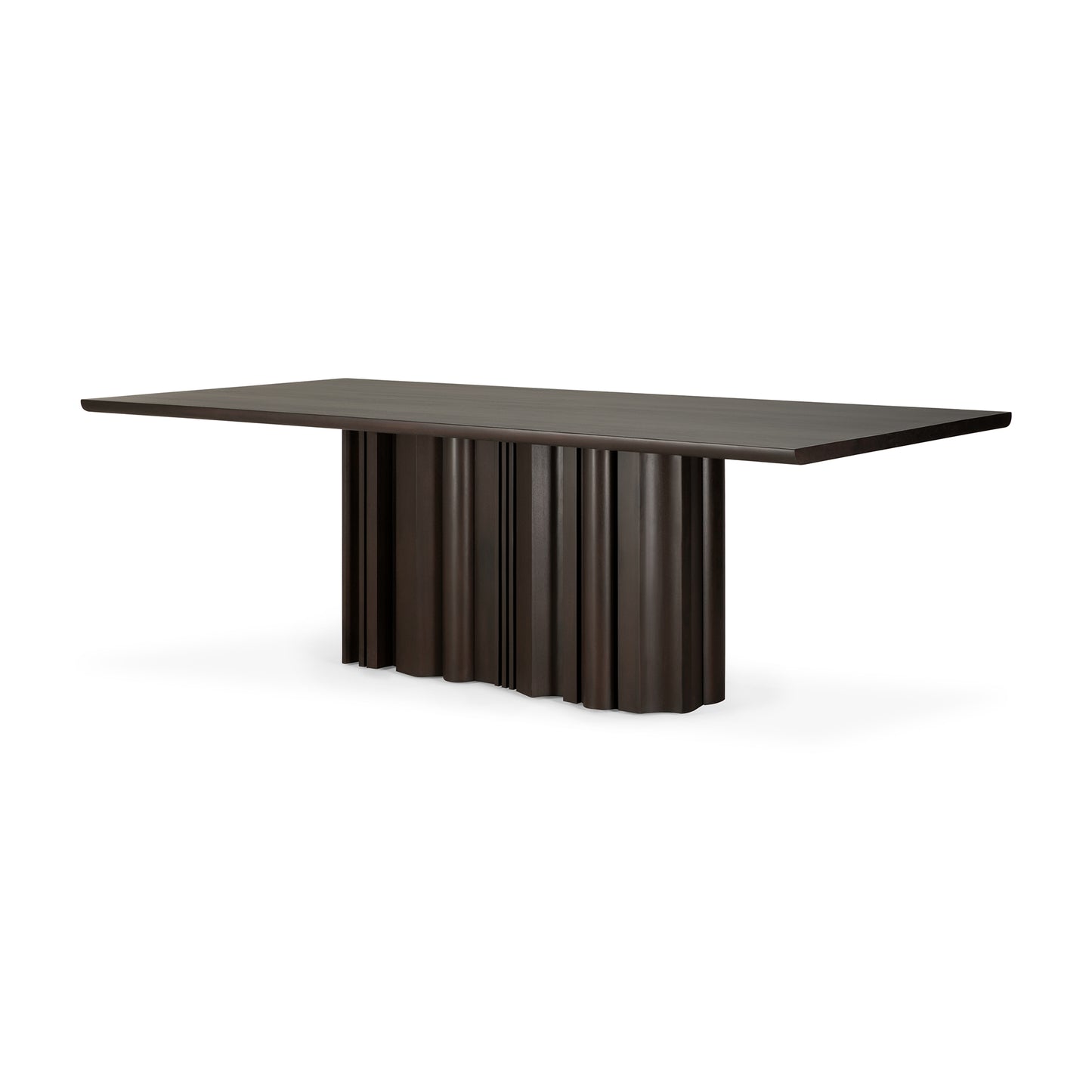 Sequence dining table dark brown wood for model home interior
