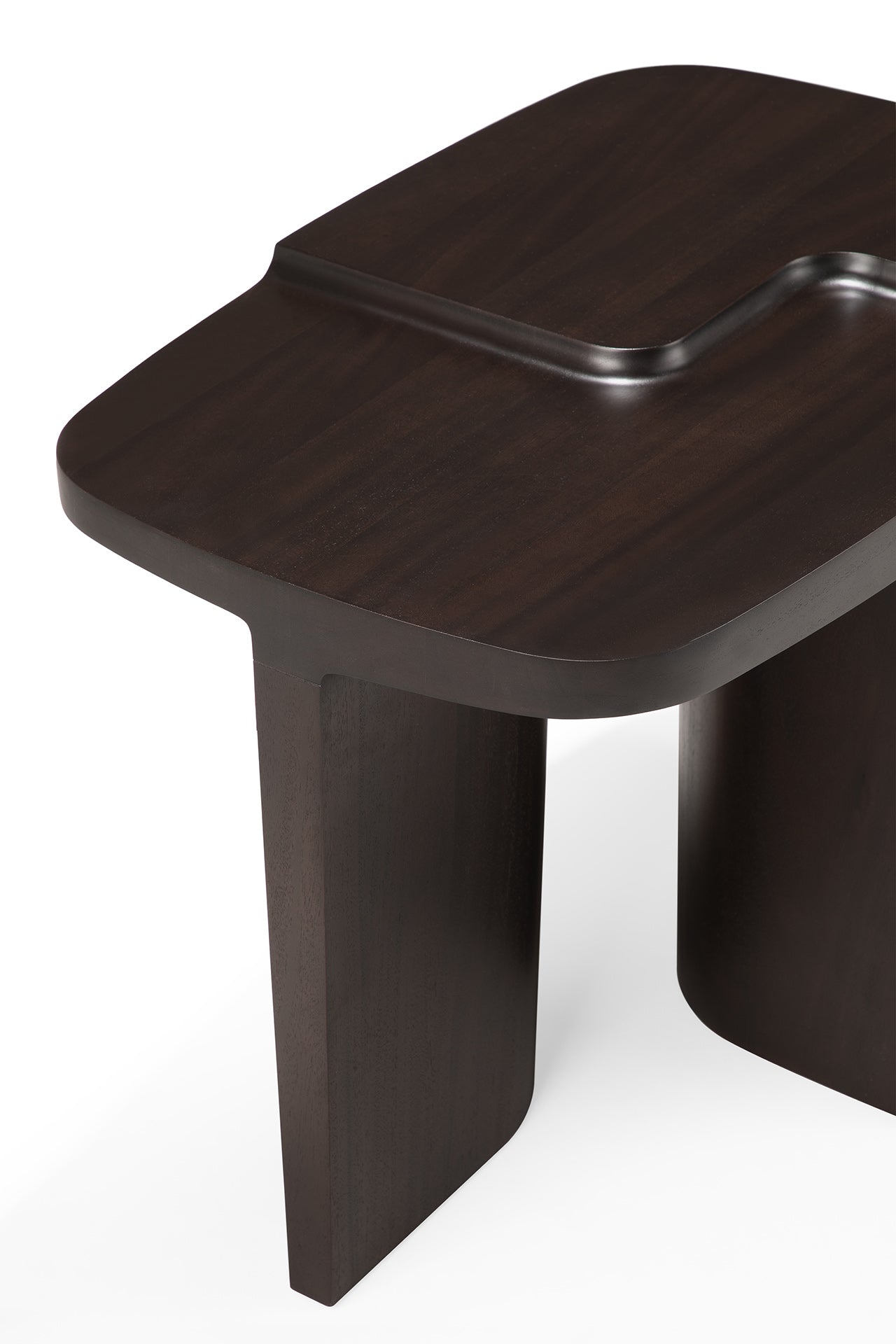 Brutalist-side-table-varnished-mahogany-rose-brown-rectangular-Goode-Studio