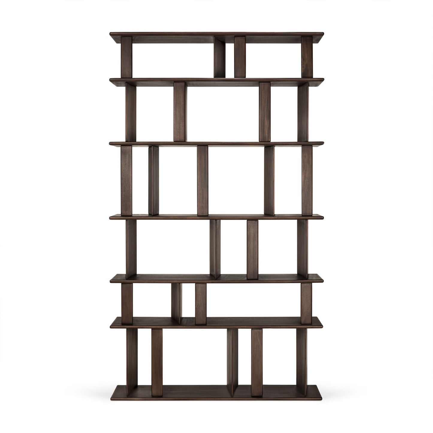 Block racks-varnished-mahogany-Espresso-Matte-front-cut-Goode-Studio