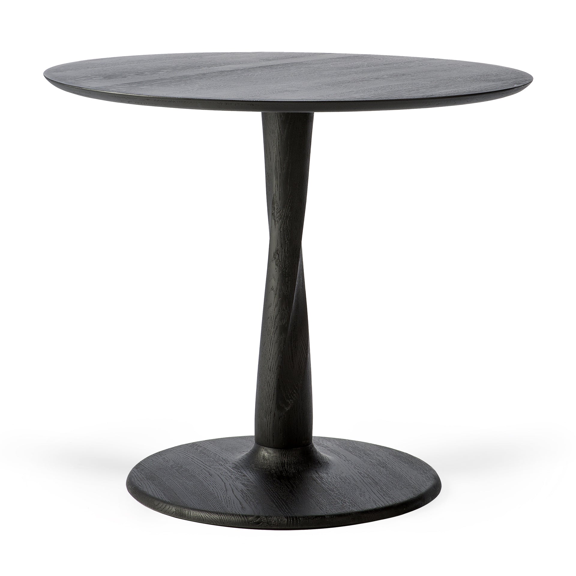 Torsion Dining Table Round, Oak Black - Goode Studio