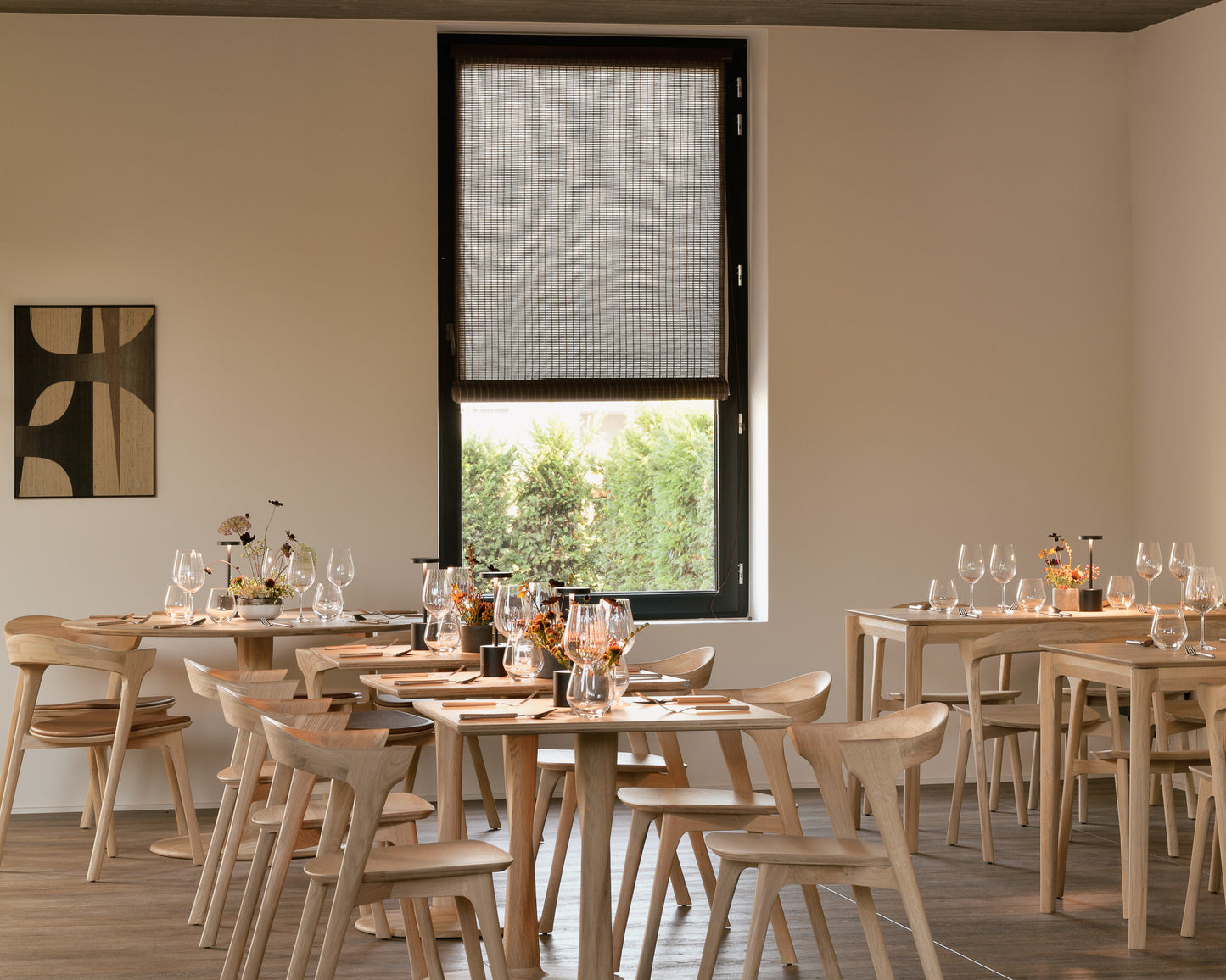 Bok Dining Table with hand-finished to preserve the natural grain and structural character of solid oak wood