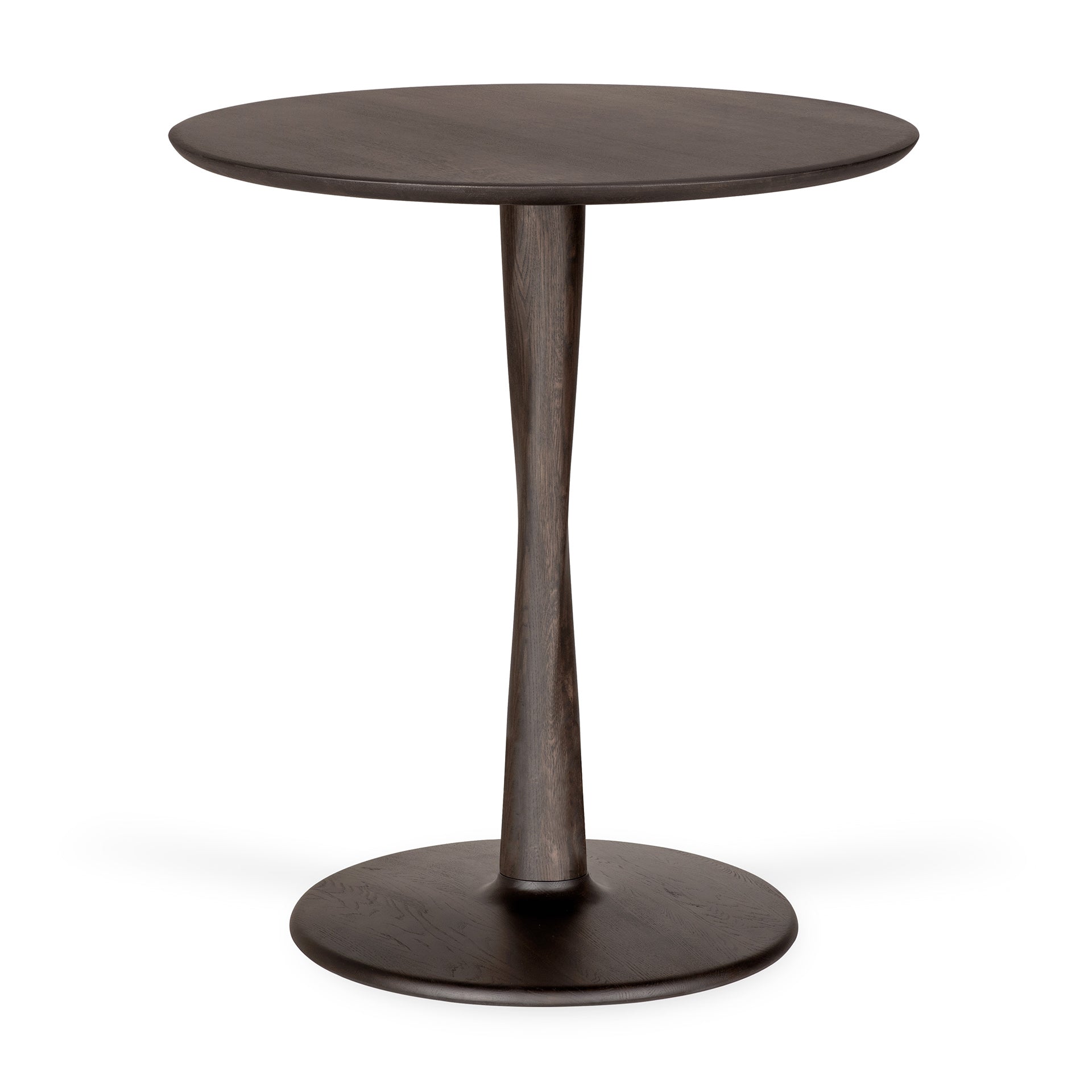 Torsion-dining-table-varnished-oak-brown-round-Goode-Studio
