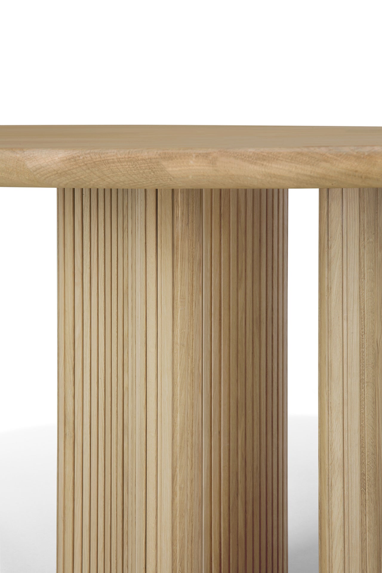 Oak Roller Max dining table Scandinavian inspired dining table
