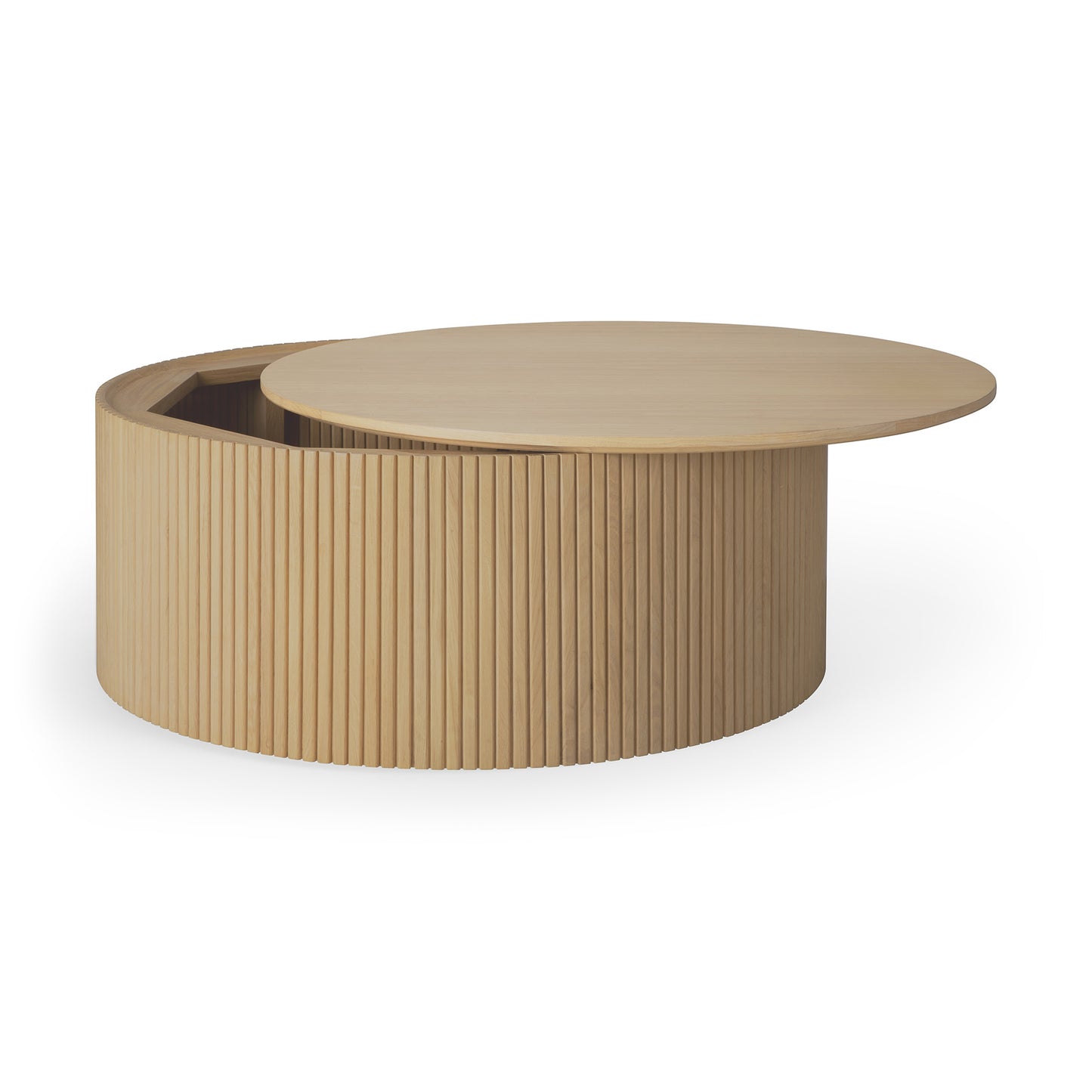 Roller-Max-coffee-table-oak-round-front-cut-Goode-Studio