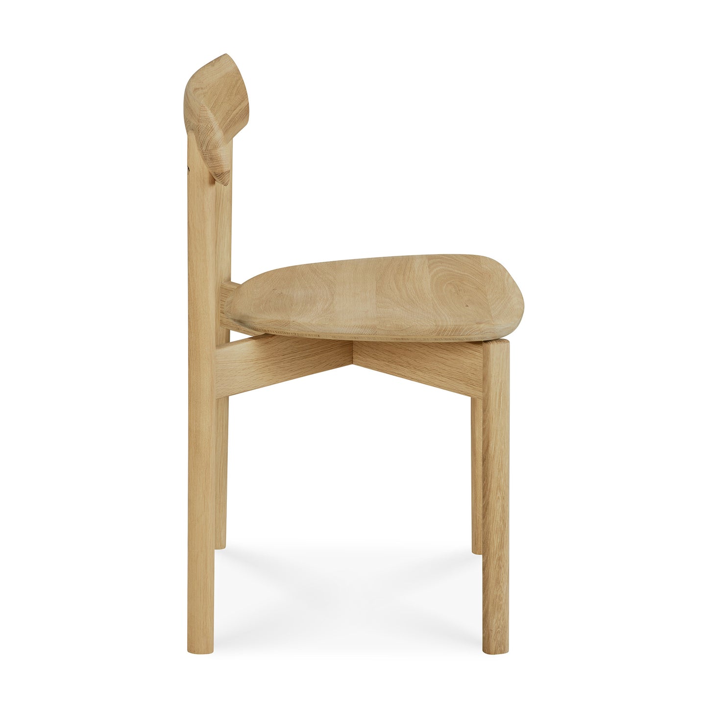 Risu dining chair in varnished oak by Goode Studio
