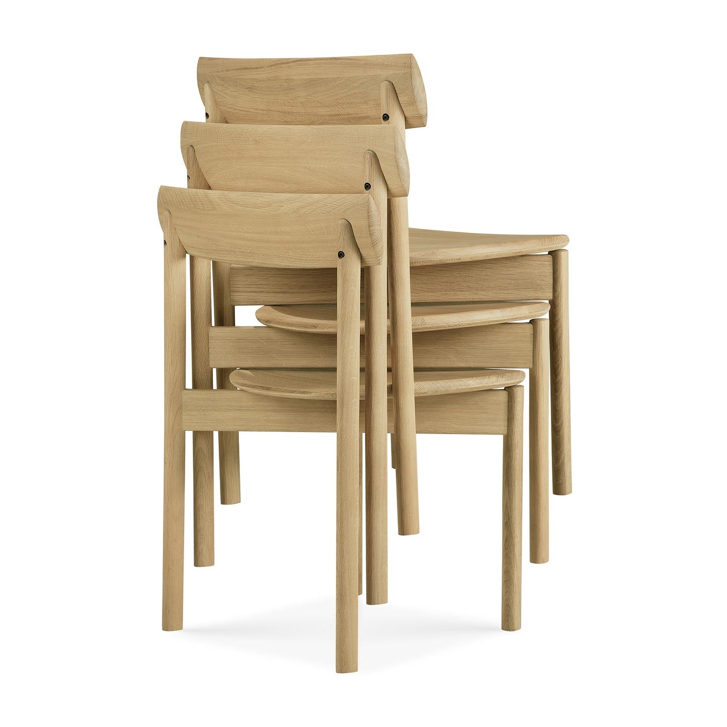Risu dining chair in varnished oak by Goode Studio