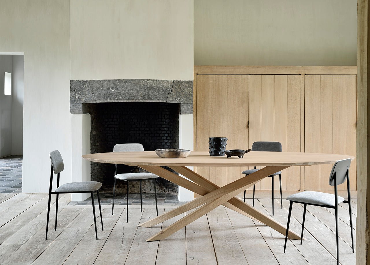 Mikado oval dining table modern sculptural dining room centerpiece
