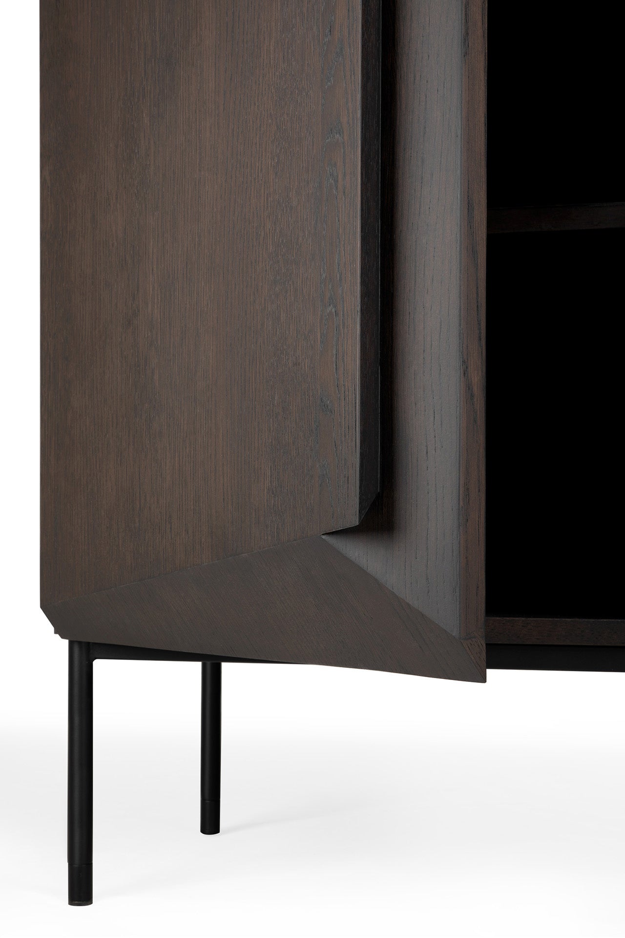 Stairs cupboard-varnished-oak-Brown-cut-Goode-Studio