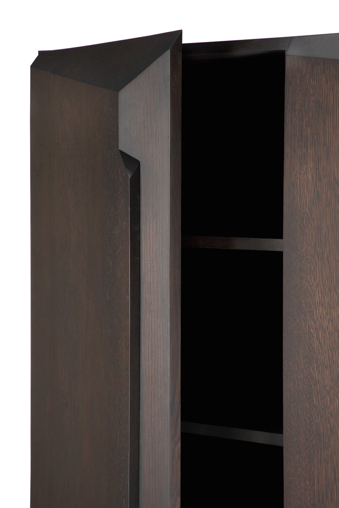 Stairs cupboard-varnished-oak-Brown-cut-Goode-Studio
