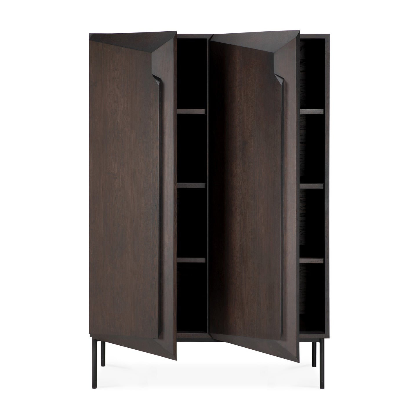 Stairs cupboard-varnished-oak-Brown-front-cut-Goode-Studio