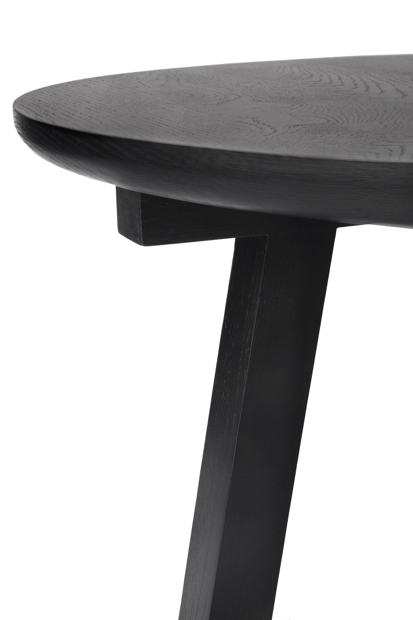 Oak-Tripod-black-side-table-varnished-Goode-Studio