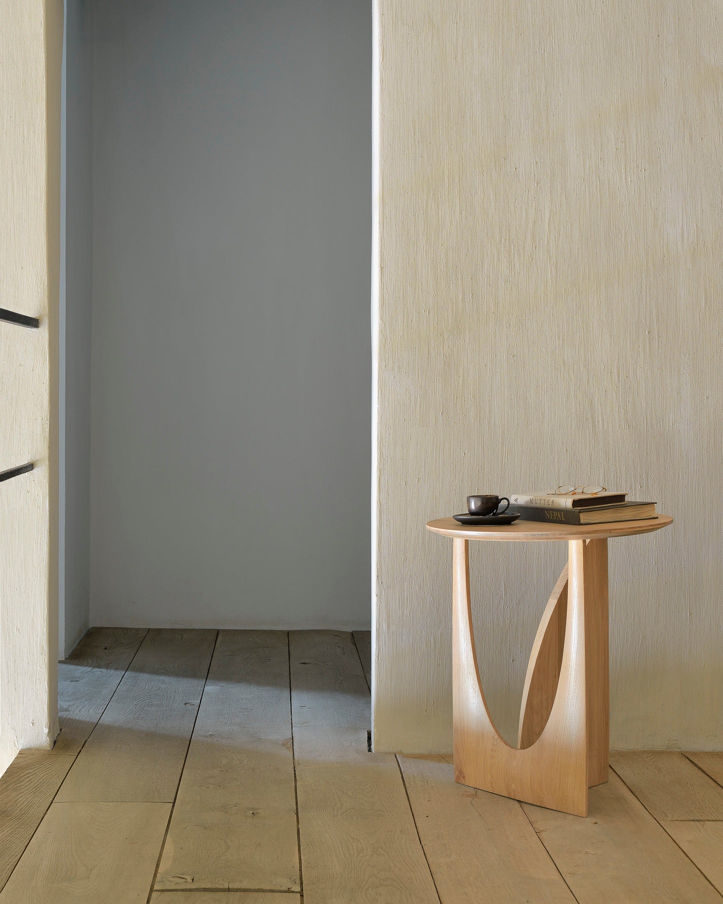 Oak-Geometric-side-table-Goode-Studio