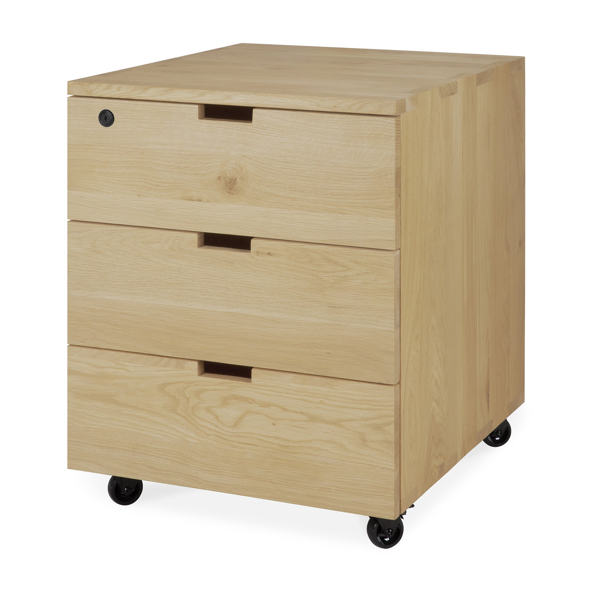 Billy-drawer-unit-oiled-oak-3-drawers-side-cut-Goode-Studio