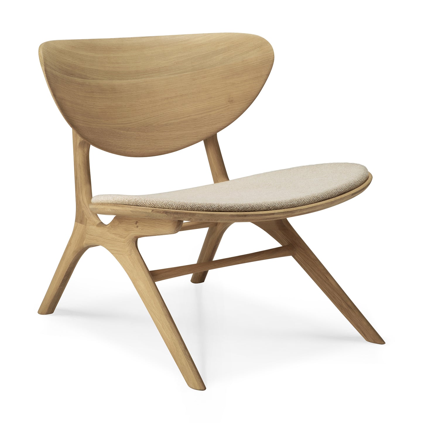 Oak-Eye-lounge-chair-without-armrest-off-white-varnished-front-cut-Goode-Studio