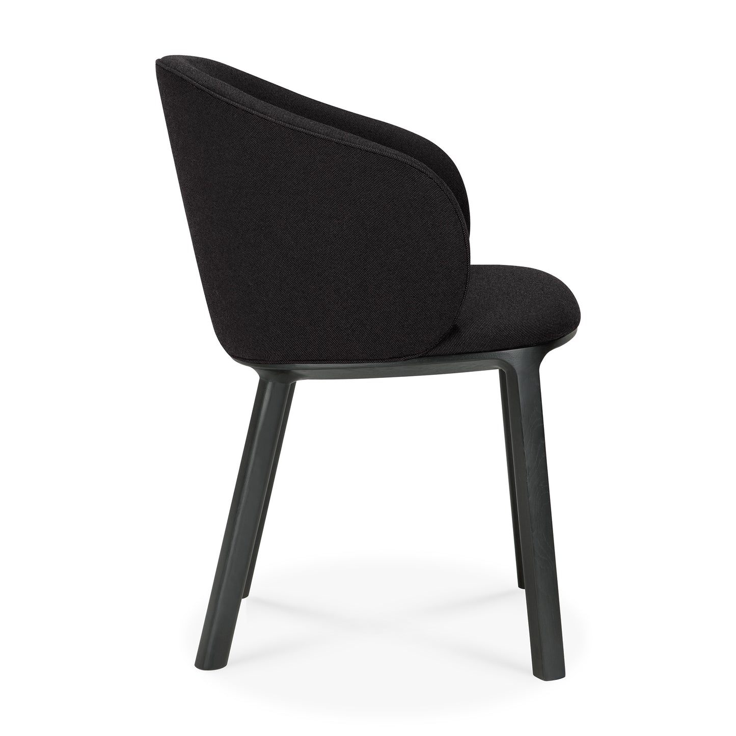 Unda-dining-chair-varnished-oak-Black-Charcoal-fabric-profile-cut-Goode-Studio