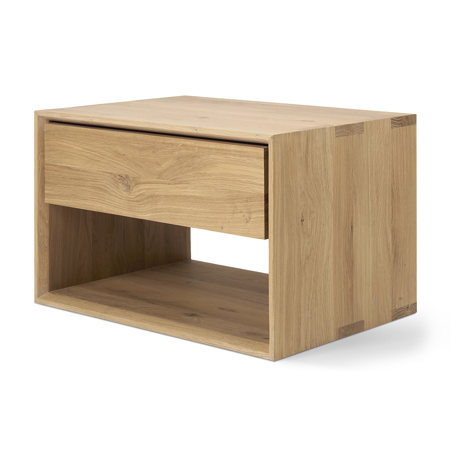 Nordic II hanging bedside table oak floating nightstand
