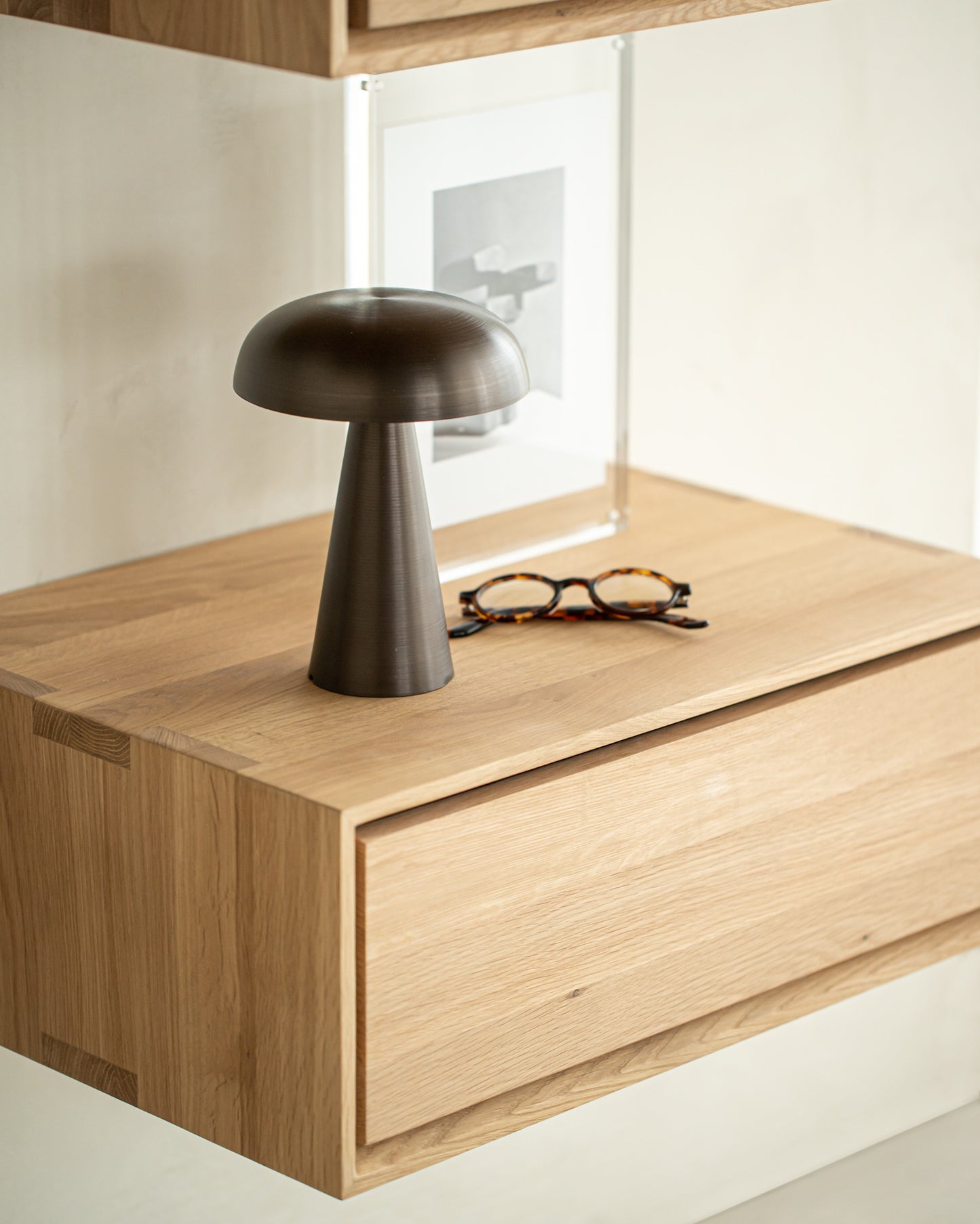 Nordic II bedside table natural oak finish
