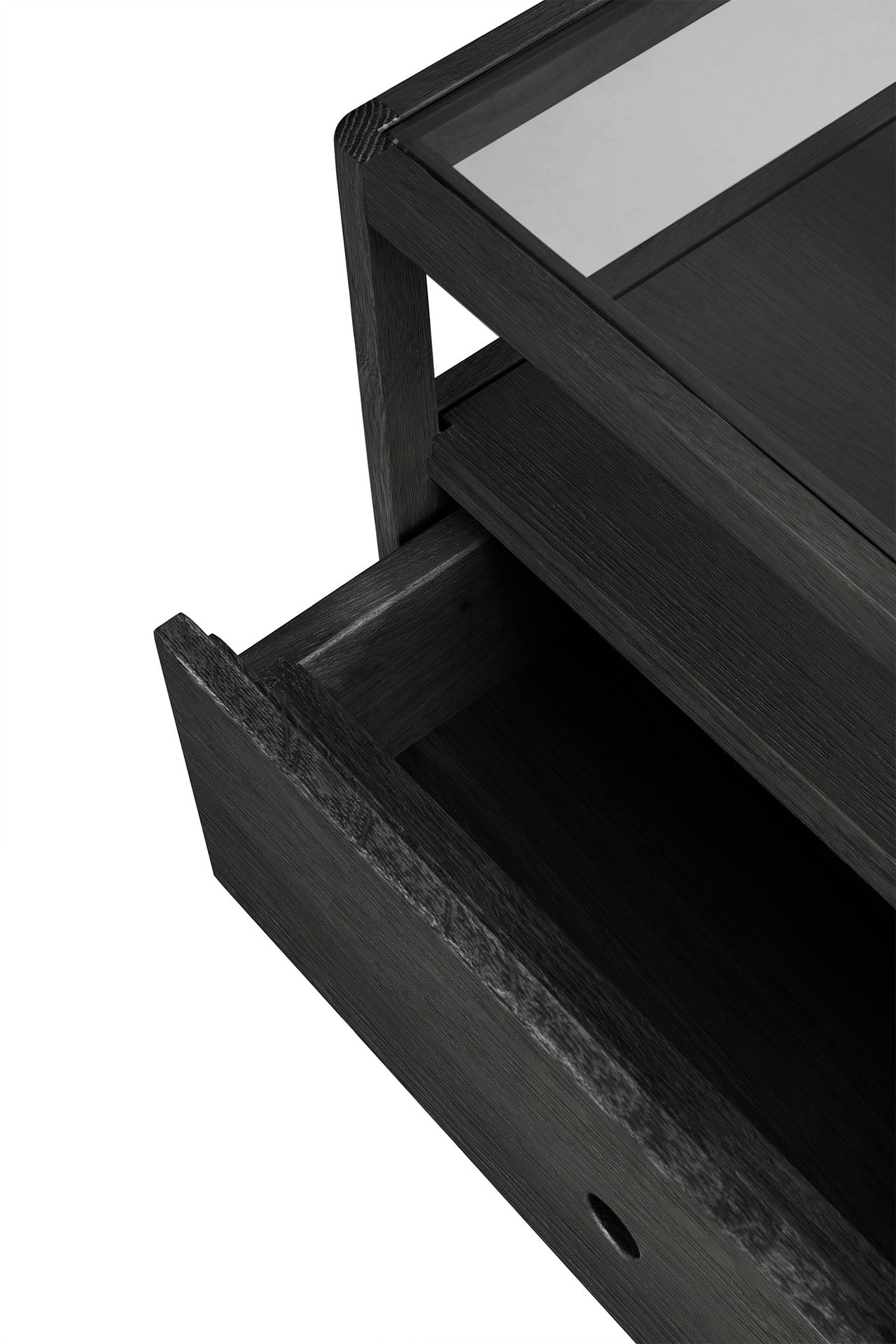 Modern spindle bedside table for residential bedroom
