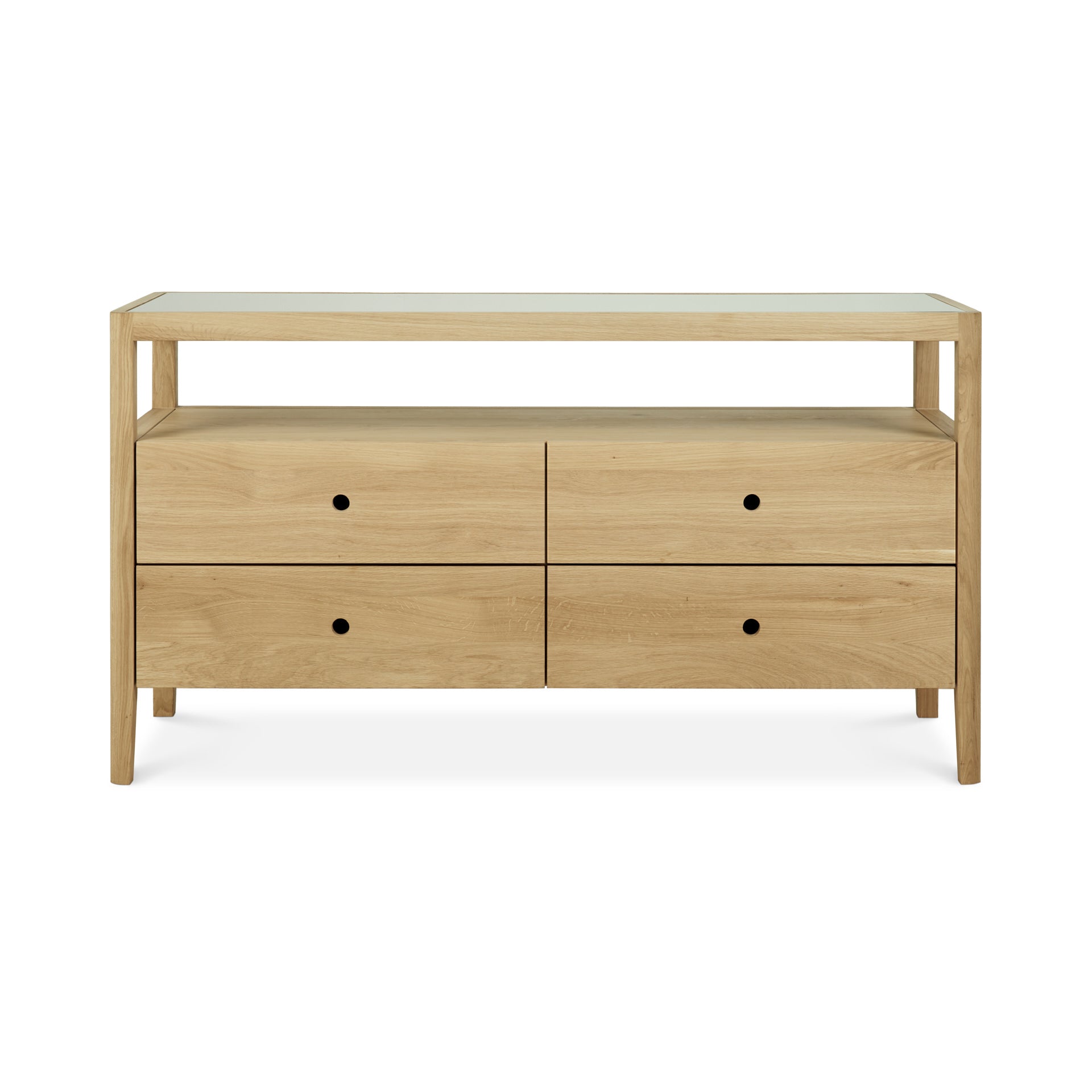 Spindle-dresser-oak-4-drawers-front-cut-Goode-Studio