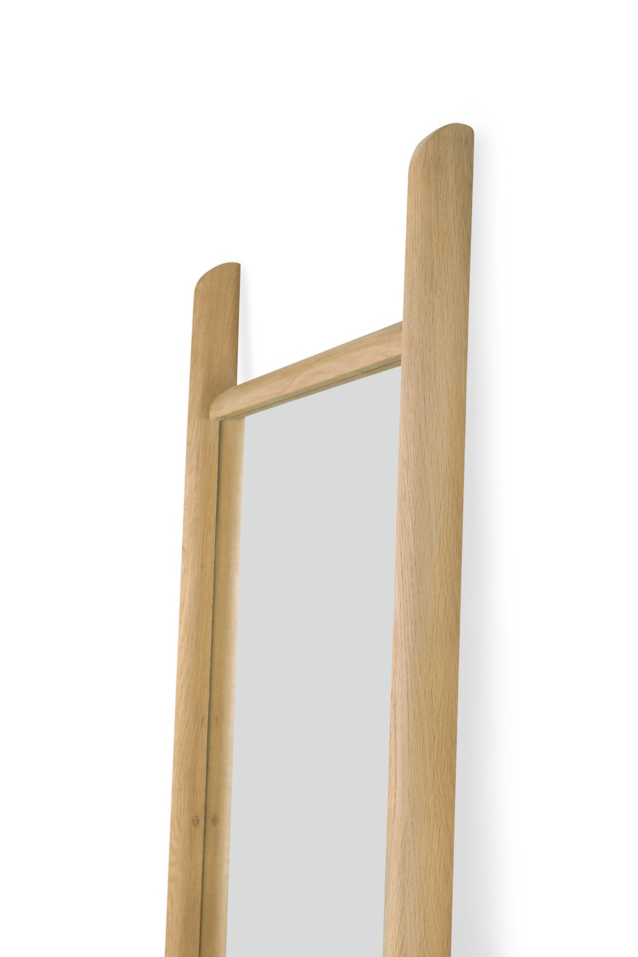 PI floor mirror in oak by Goode Studio
