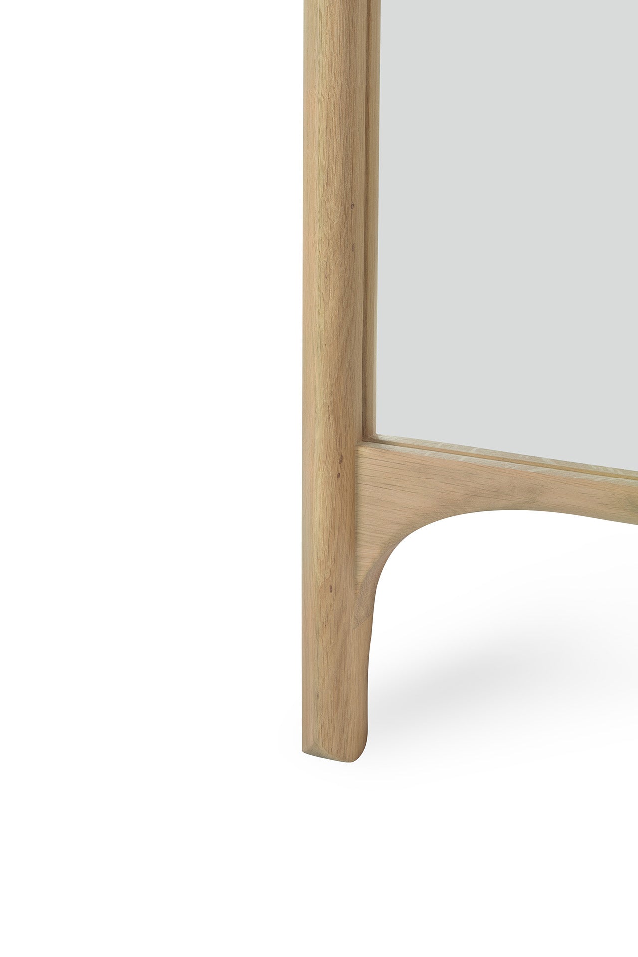 PI floor mirror in oak by Goode Studio