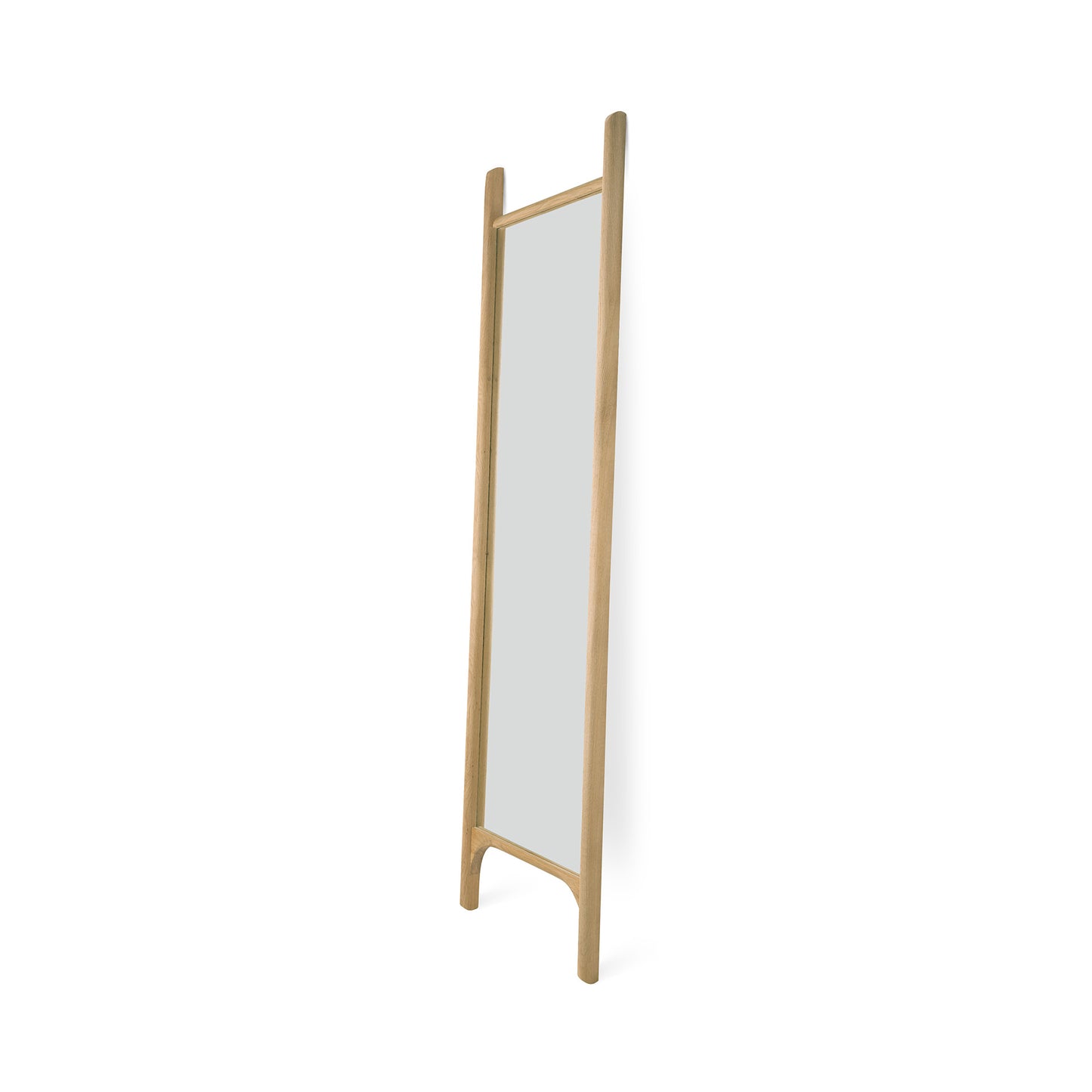 PI floor mirror in oak by Goode Studio