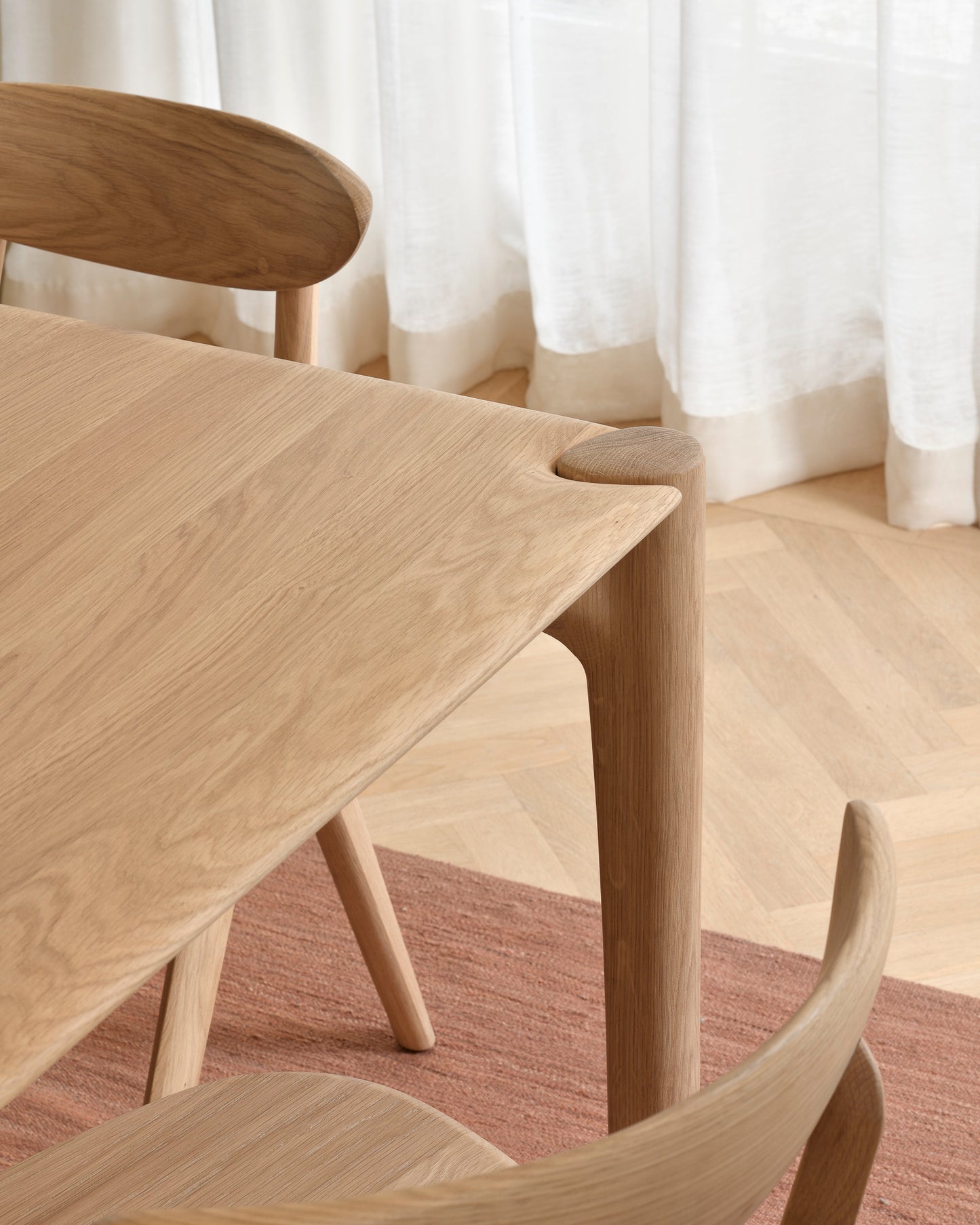 PI dining table oak handcrafted solid wood dining table
