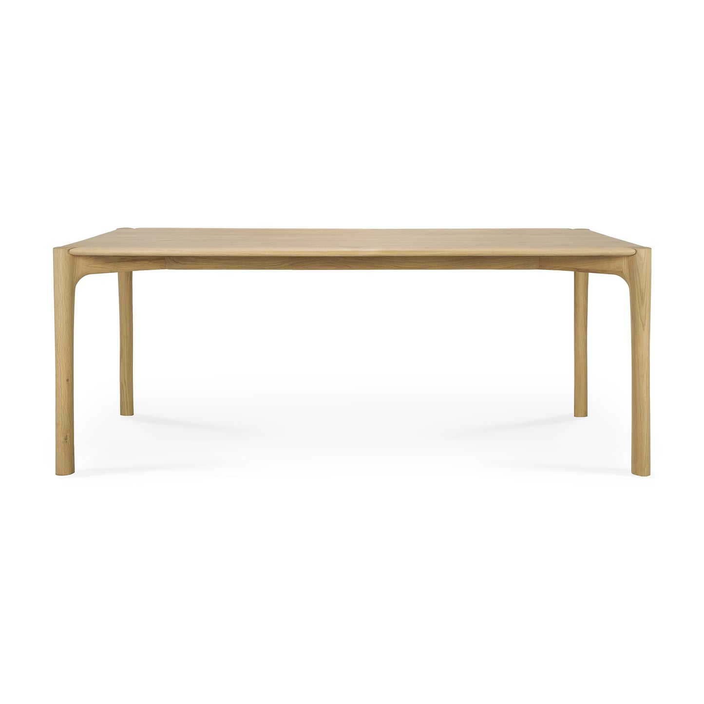 Solid oak dining table for hospitality and commercial seating

