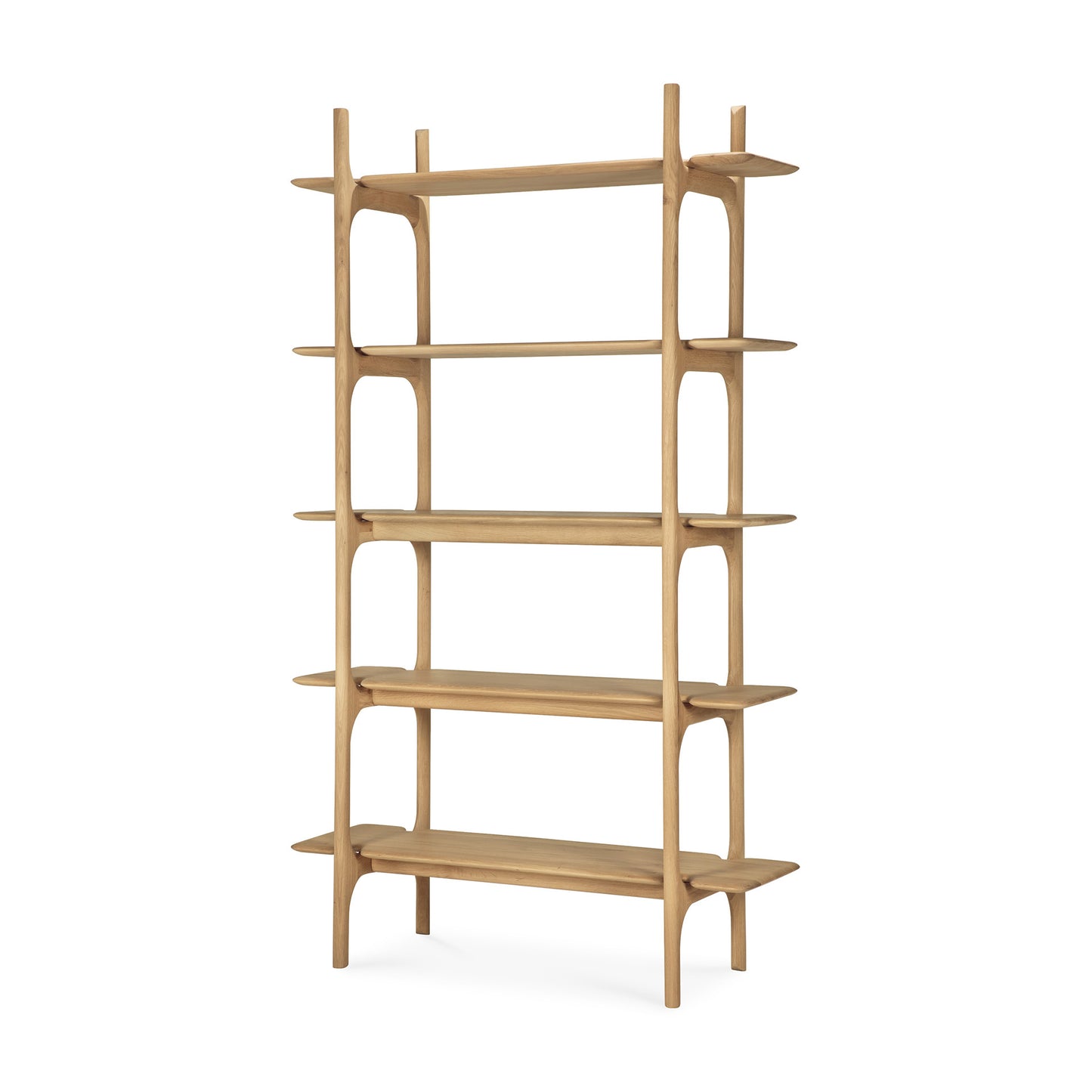 PI Rack-oak-5-shelves-side-cut-Goode-Studio