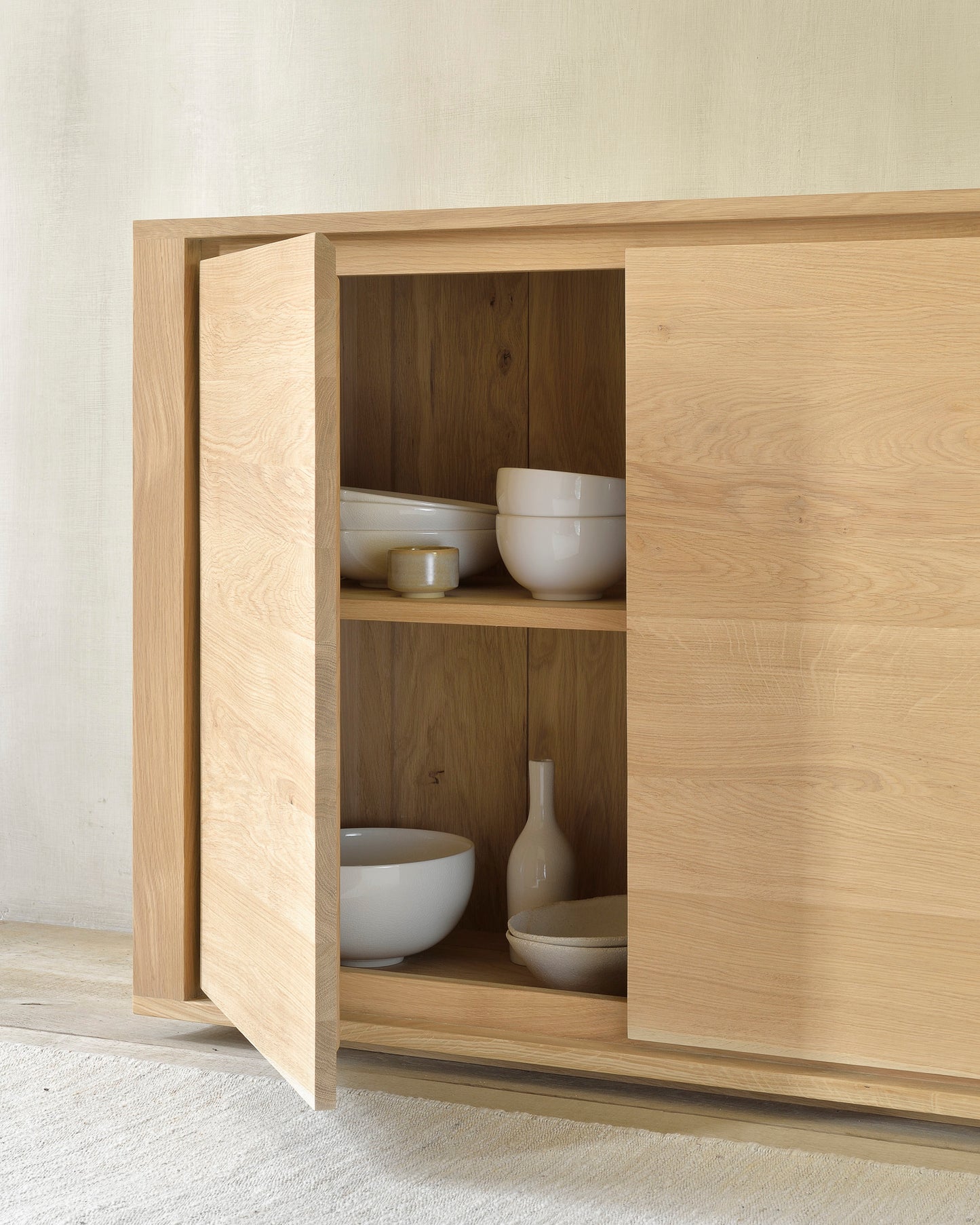 Oak-Shadow-sideboard-Sand-Nomad-kilim-rug-Goode-Studio