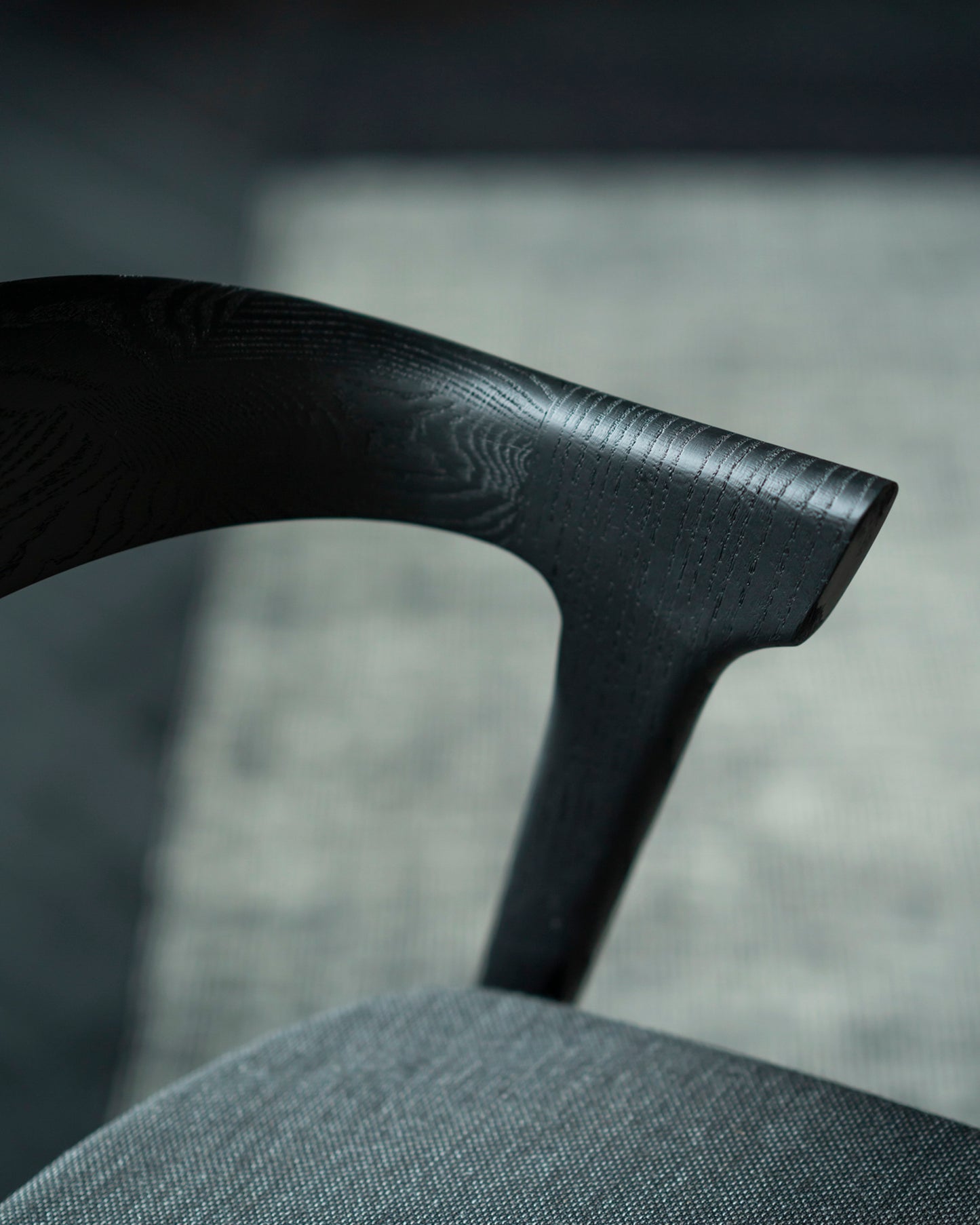 Bok-dining-chair-varnished-oak-black-Soft-Black-fabric-Goode-Studio
