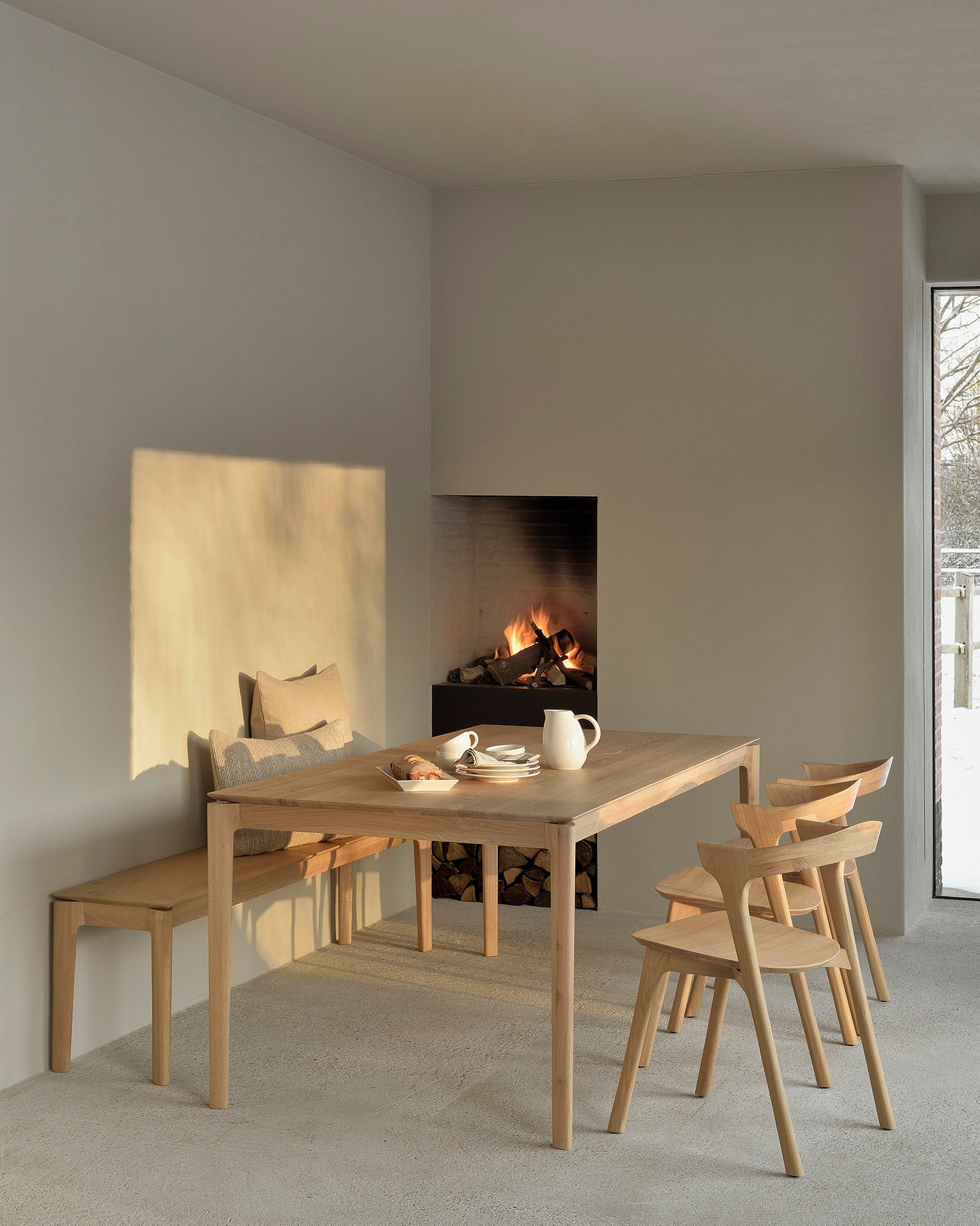 Bok Dining Table, Varnished Oak - Goode Studio