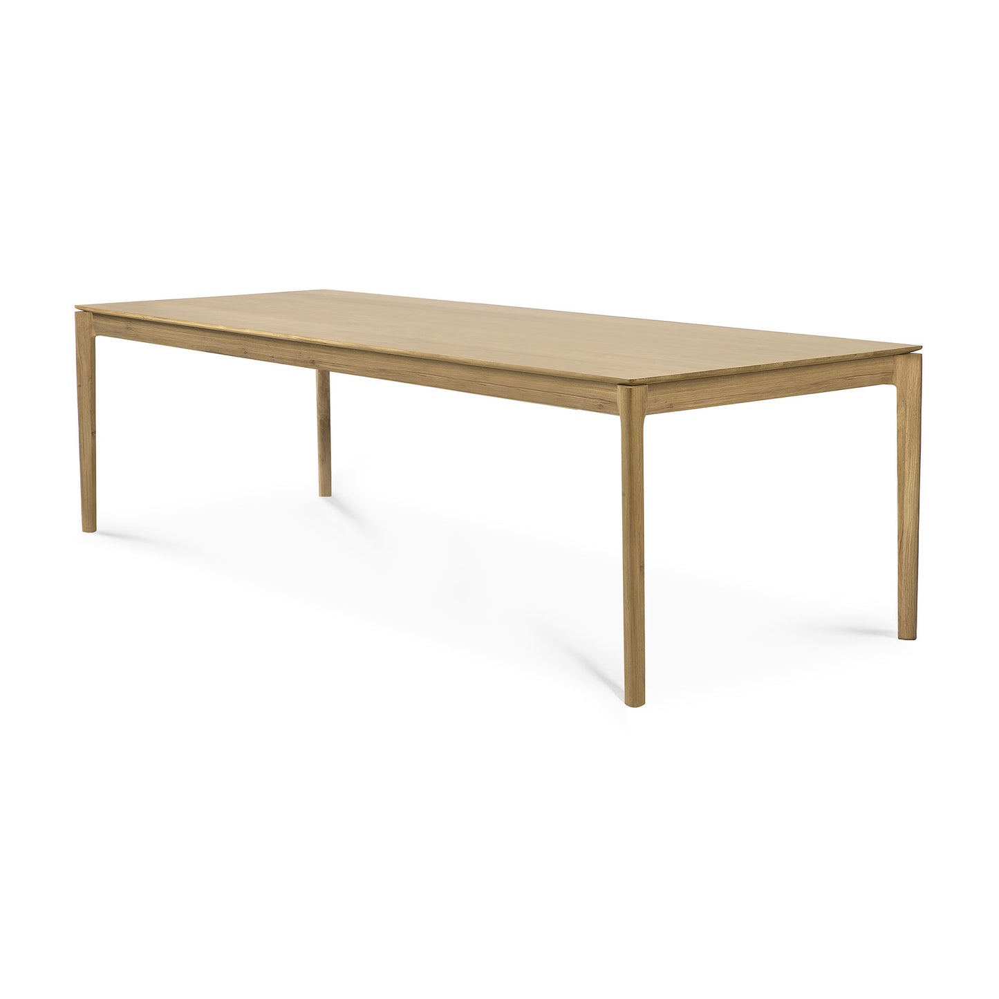Signature Bok collection dining table with sculptural curved base design