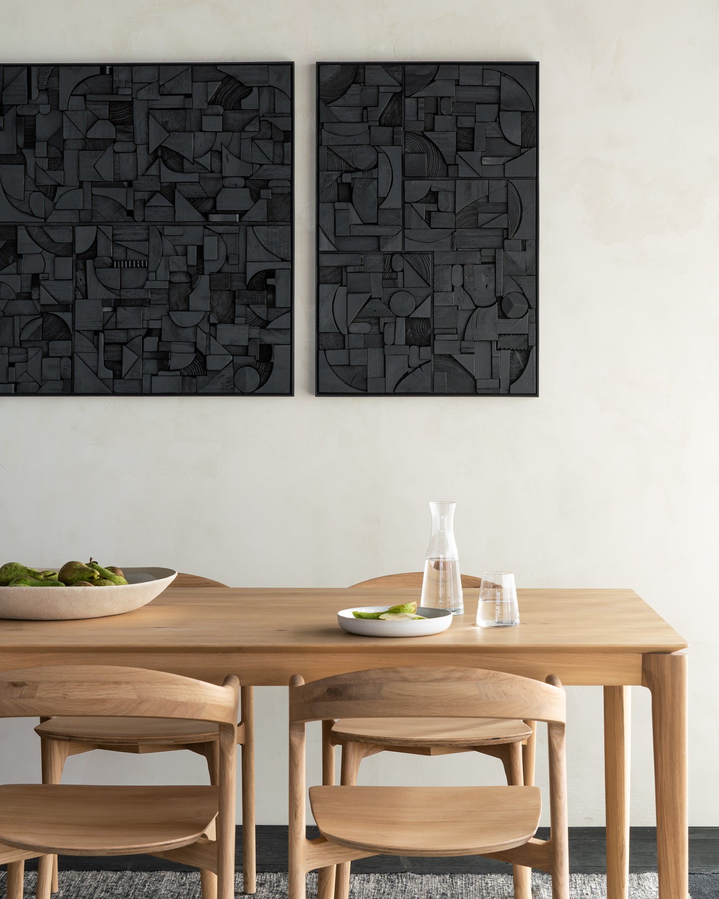 Bok-dining-table-Bok-dining-chair-Bricks-wall-art-black-Goode-Studio