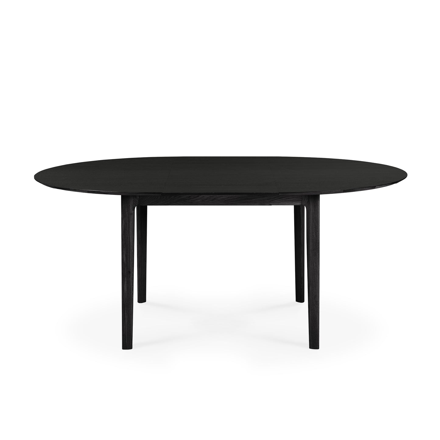 Oak-Bok-black-extendable-dining-table-round-Goode-Studio