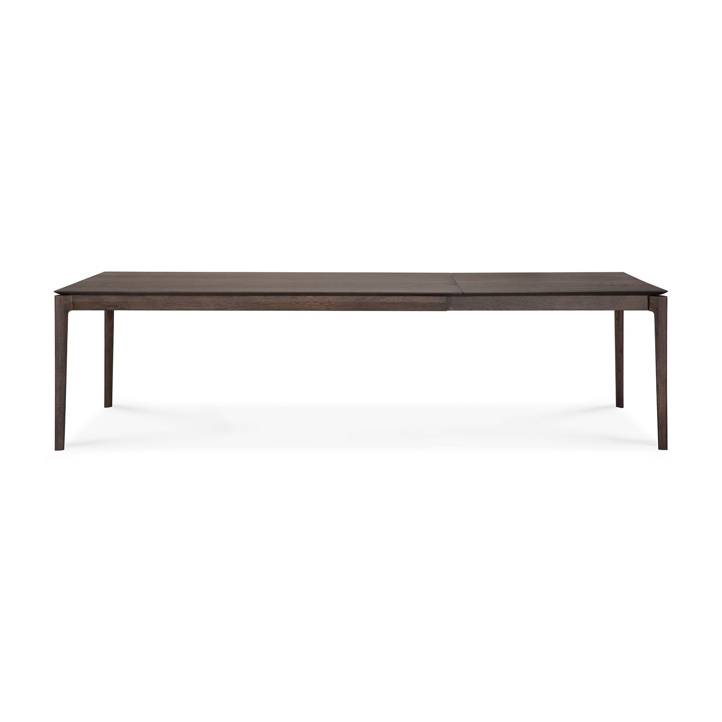 Bok extendable dining table in varnished oak brown by Goode Studio