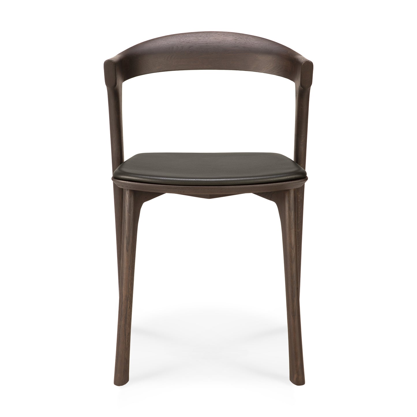 Oak-Bok-brown-dining-chair-leather-brown-varnished-front-cut-Goode-Studio