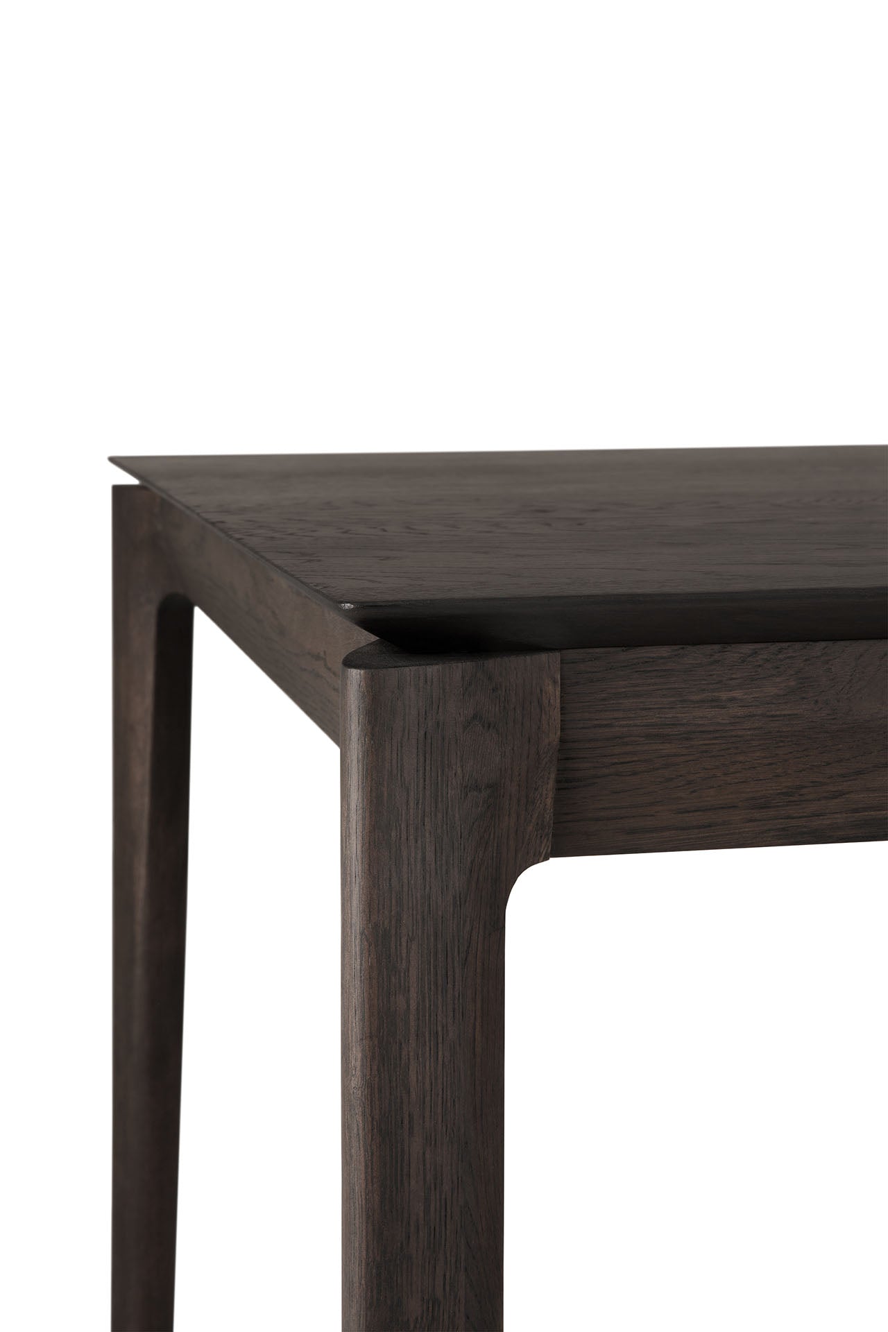 Bok extendable dining table in varnished oak brown by Goode Studio