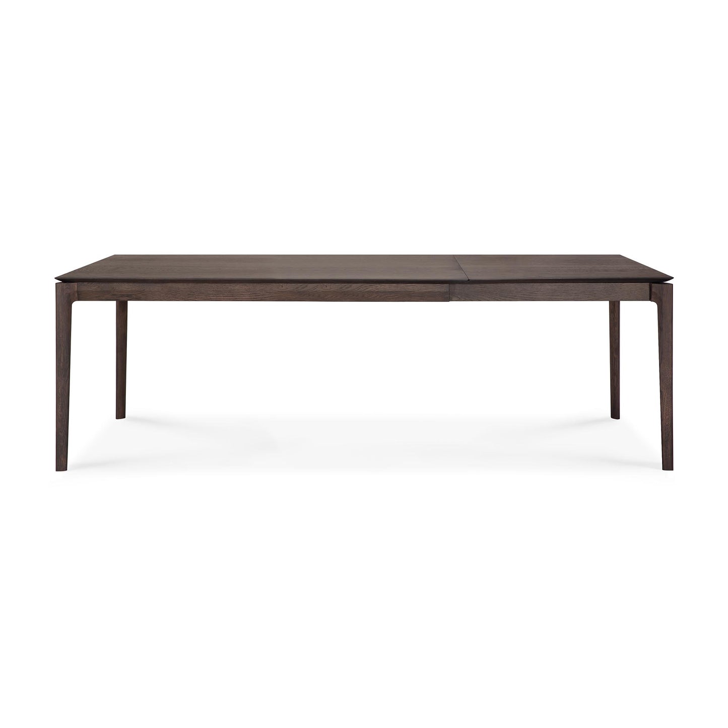 Bok extendable dining table in varnished oak brown 160 to 240 cm