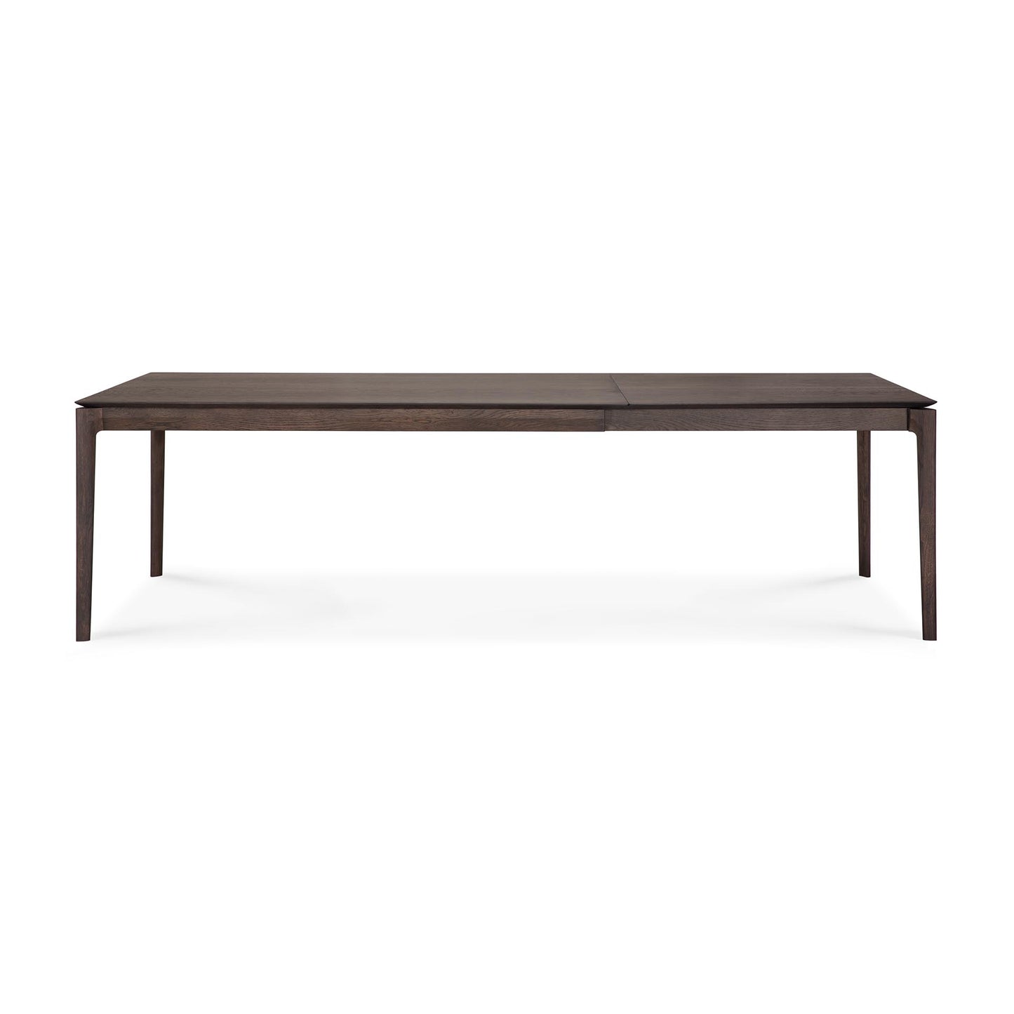 Bok extendable dining table in varnished oak brown by Goode Studio