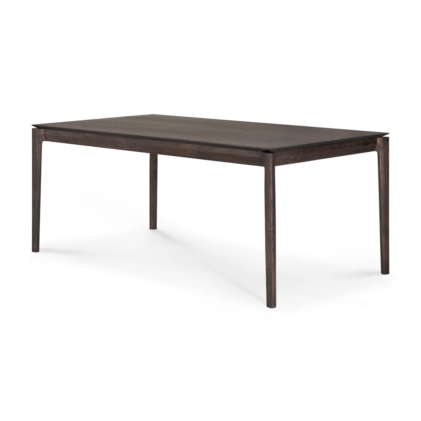 Bok extendable dining table in varnished oak brown by Goode Studio