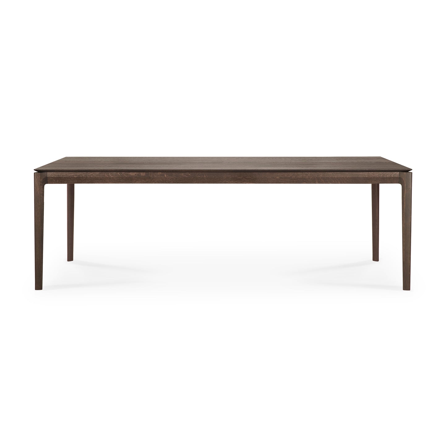 Solid oak brown dining table for residential dining room
